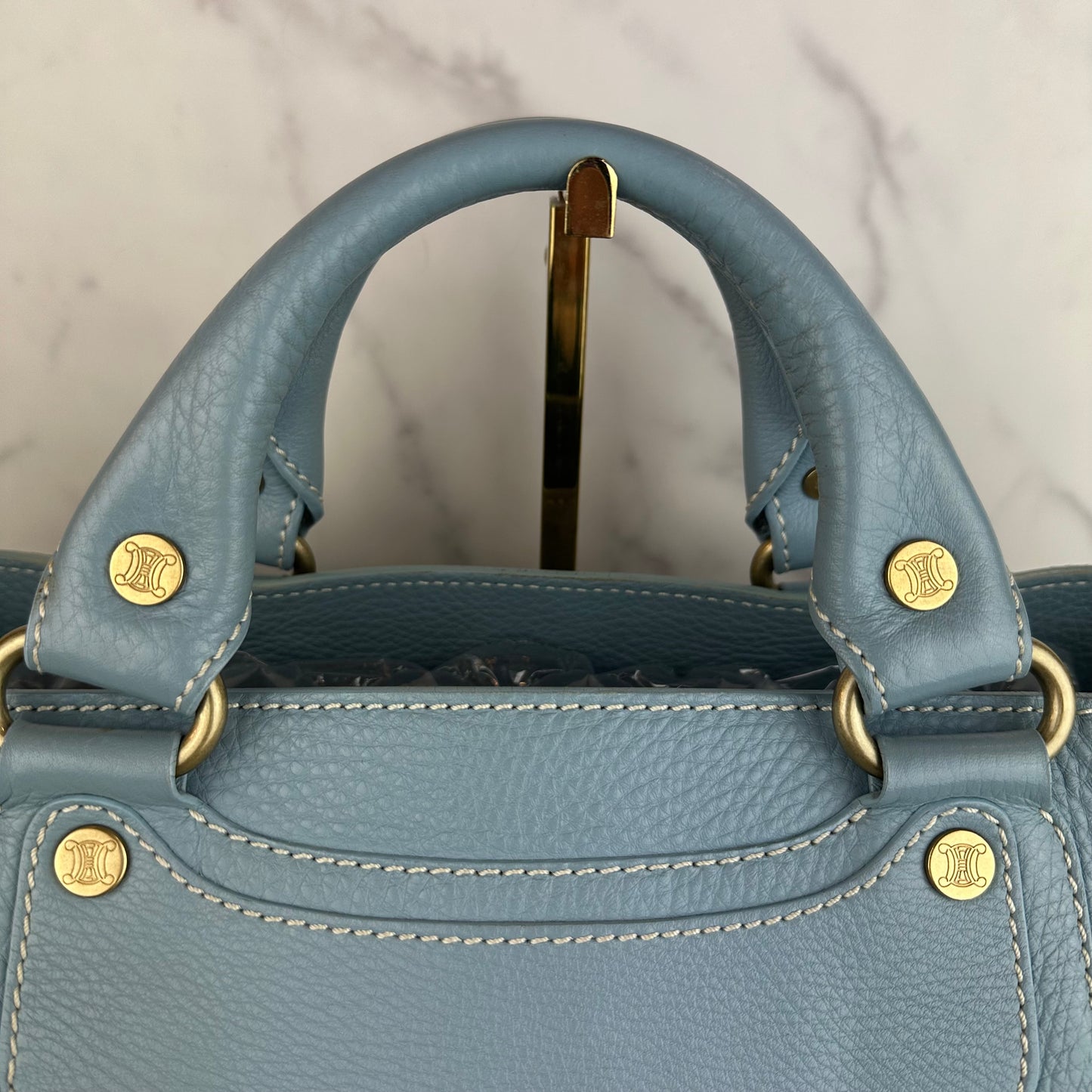 Celine Blue Leather Boogie Bag