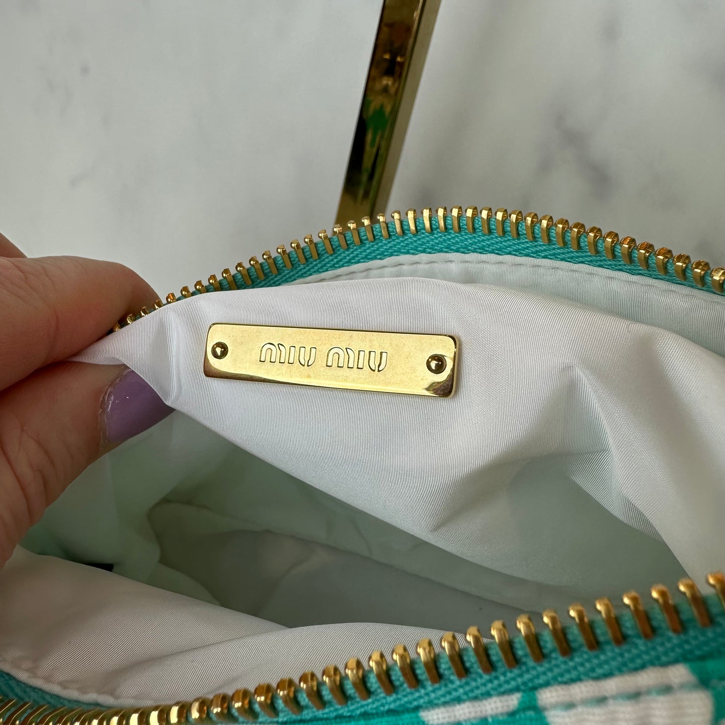 Miu Miu Nylon Top Handle Bag