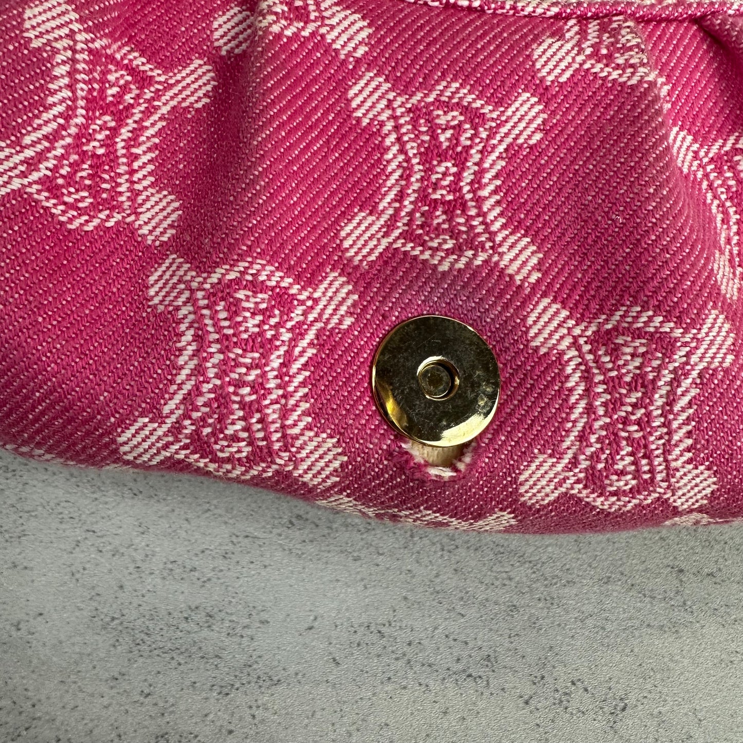 Celine Macadam Pink Denim Pochette