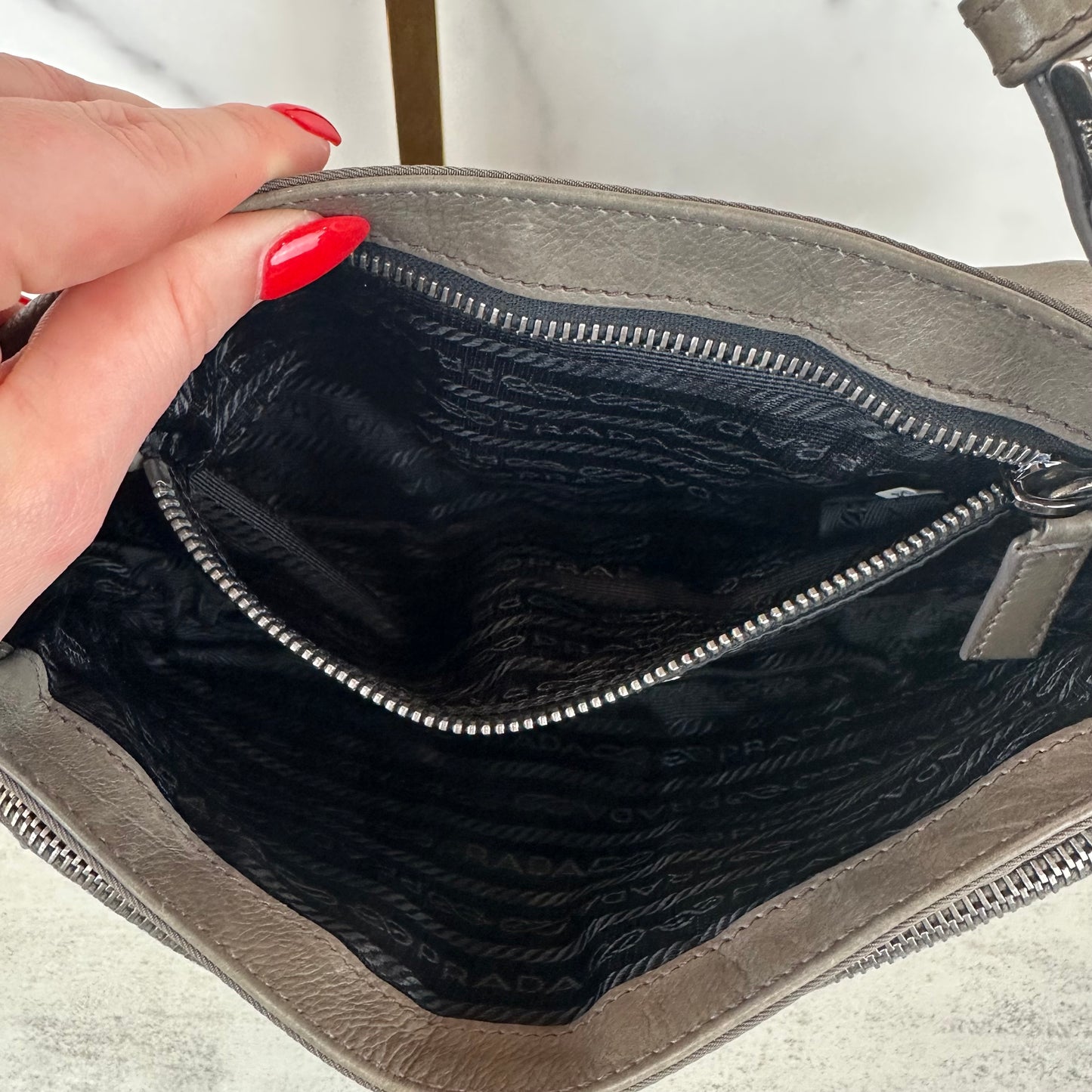 Prada Nylon and Leather Cargo Bag