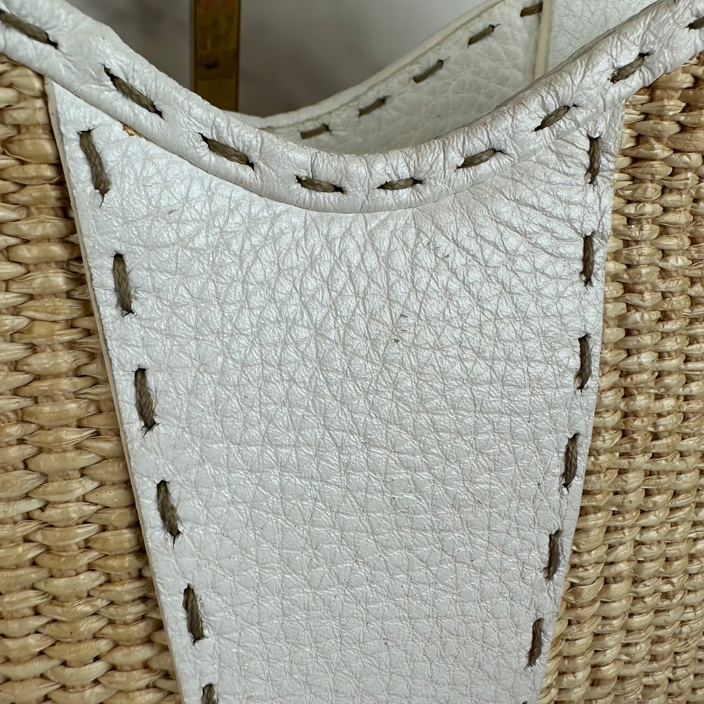 Fendi Small Raffia Selleria Trapezio Hobo Bag