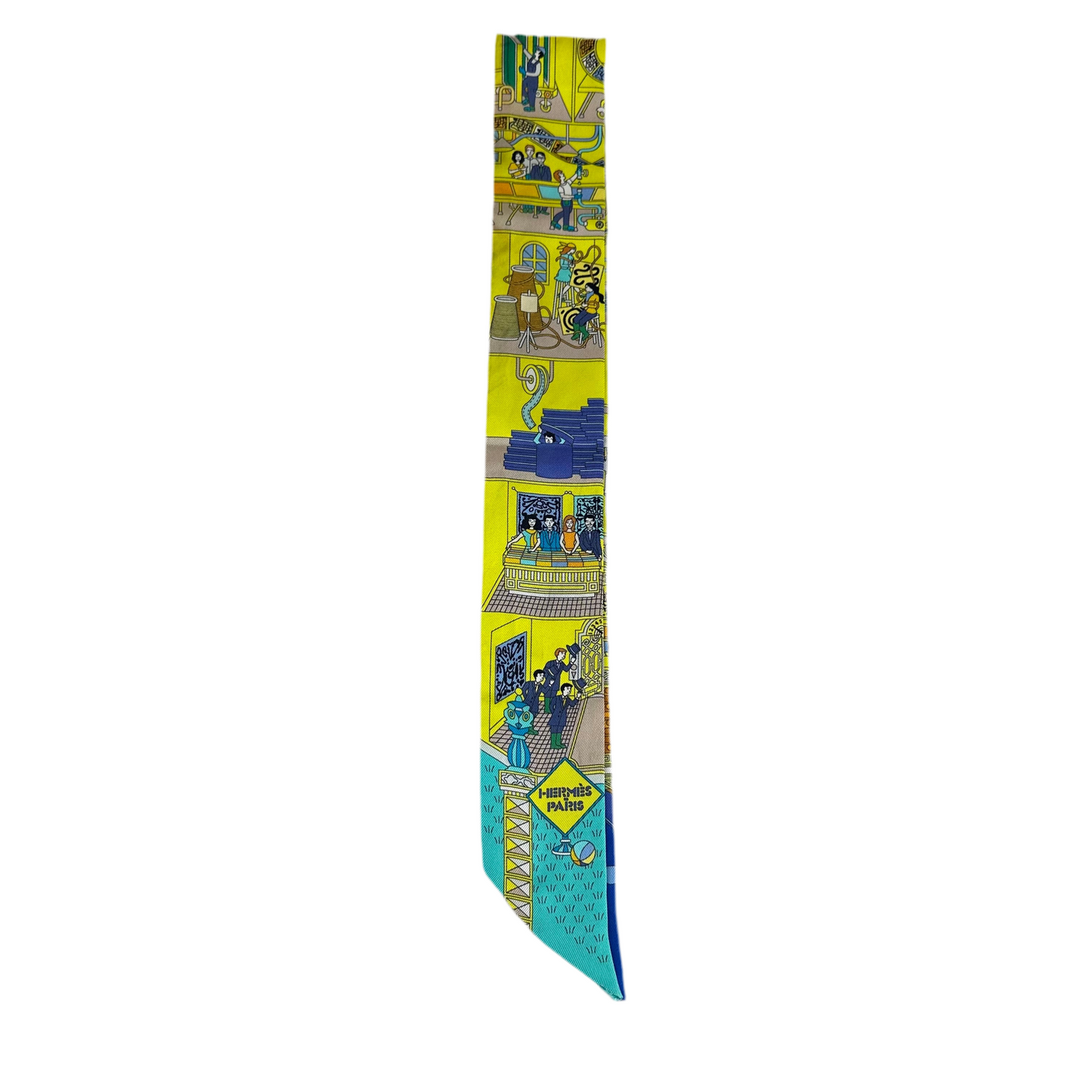 Hermes Silk La Maison des Carres Twilly