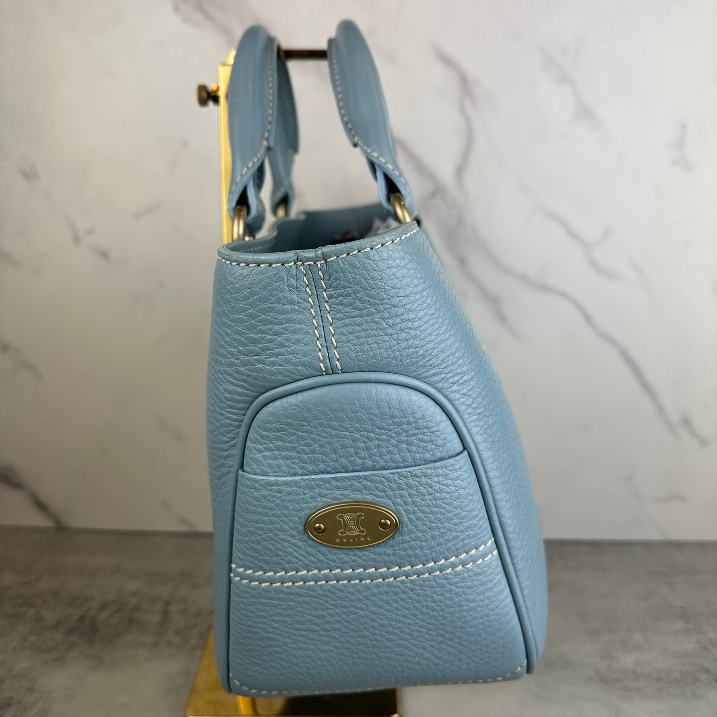 Celine Blue Leather Boogie Bag