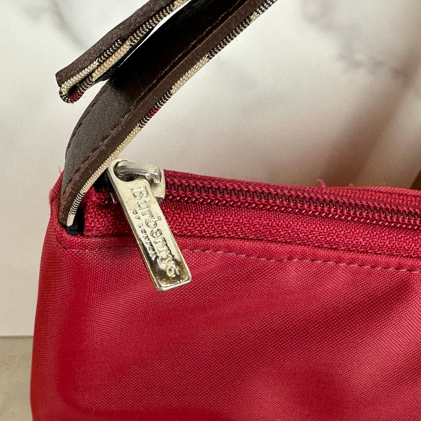Burberry Blue Label Red Nylon Pochette