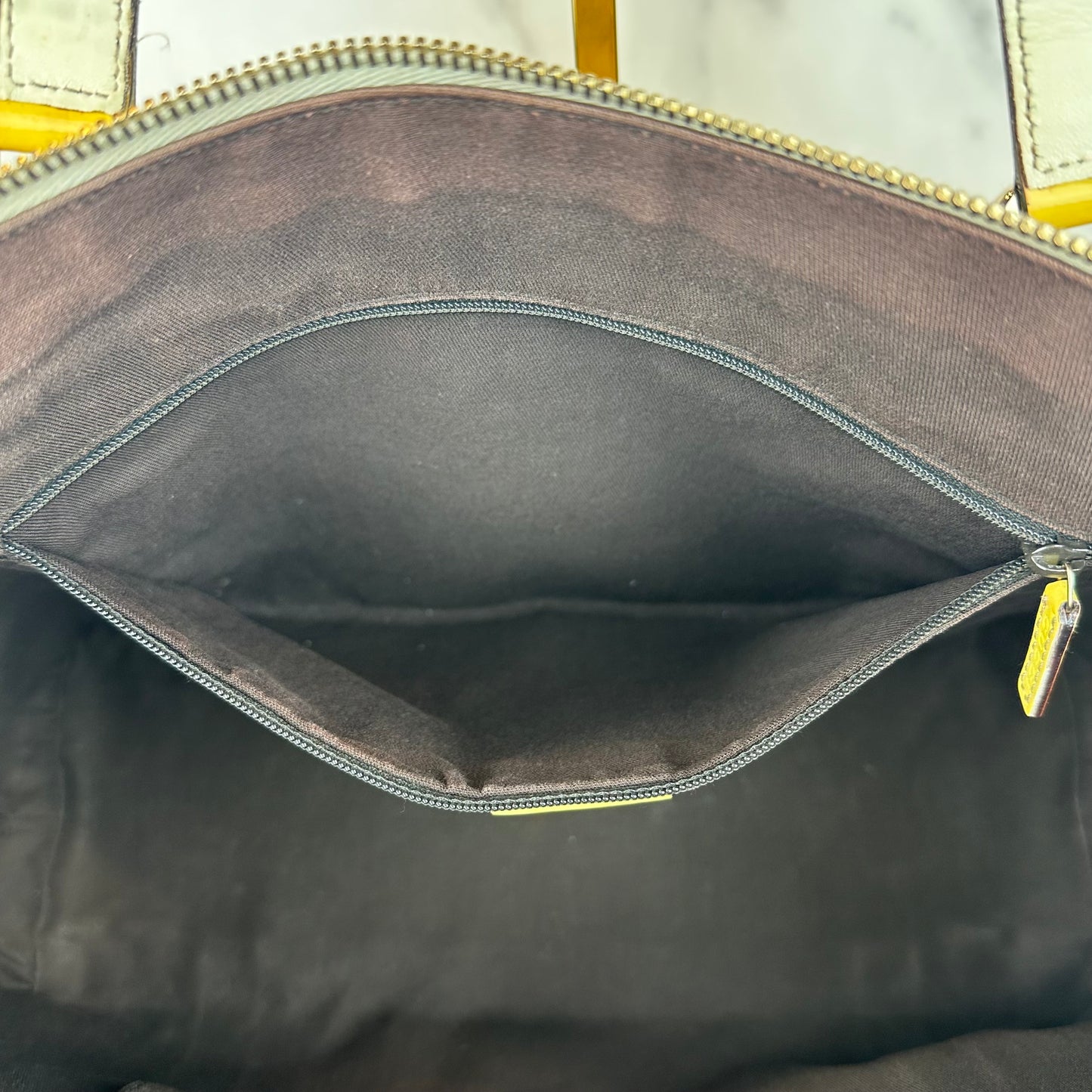 Vintage Gucci Yellow GG Abbey Tote