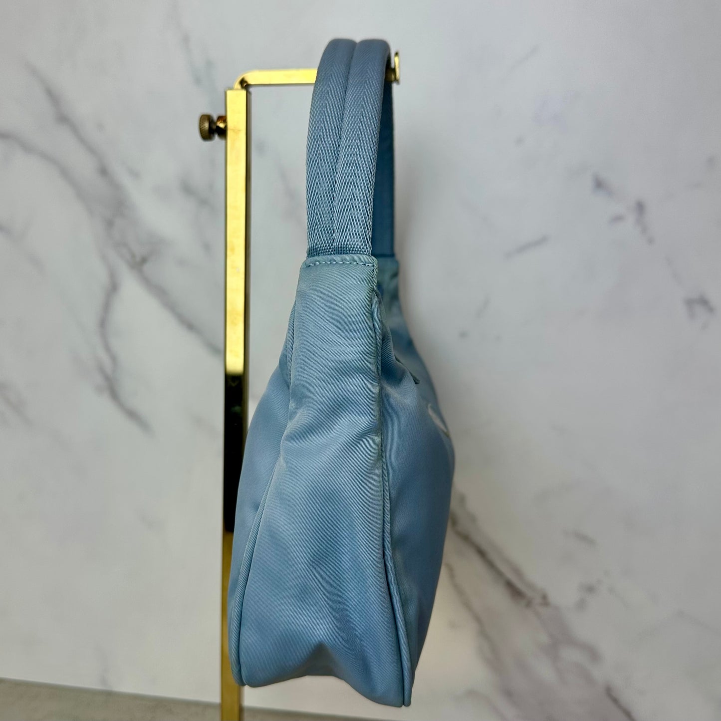 Prada Blue Nylon Pochette