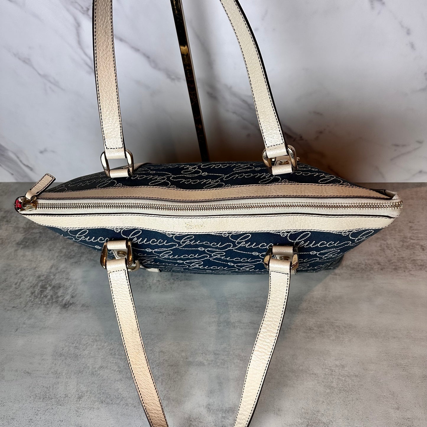 Gucci Nautical Print Abbey D- Ring Shoulder Bag