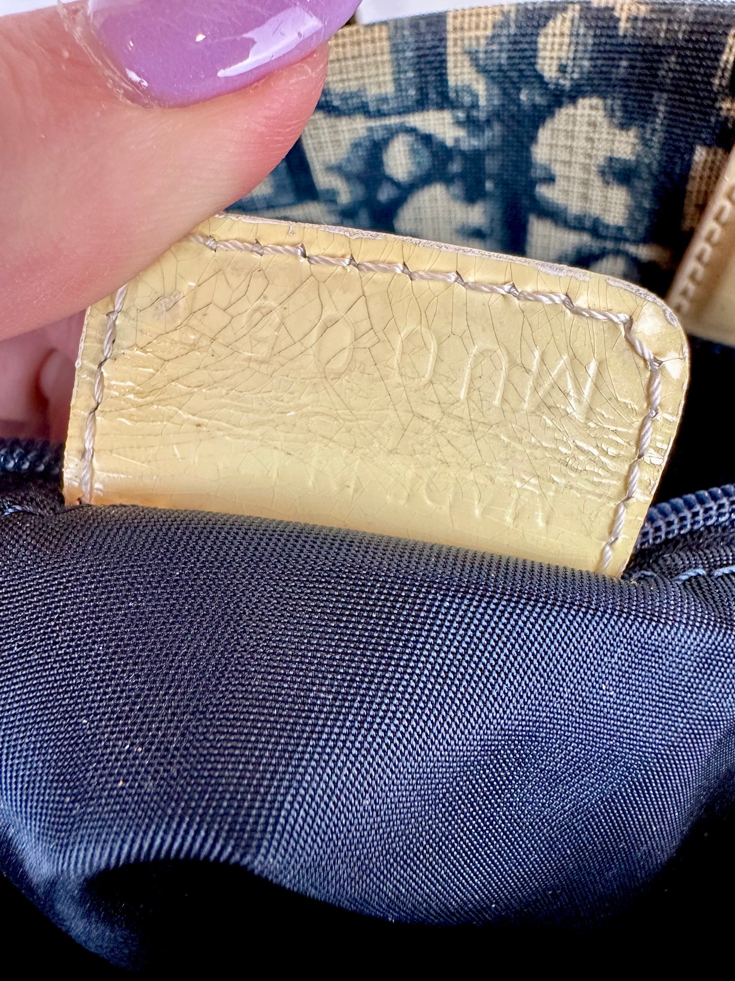 Christian Dior Navy Blue Tote Bag