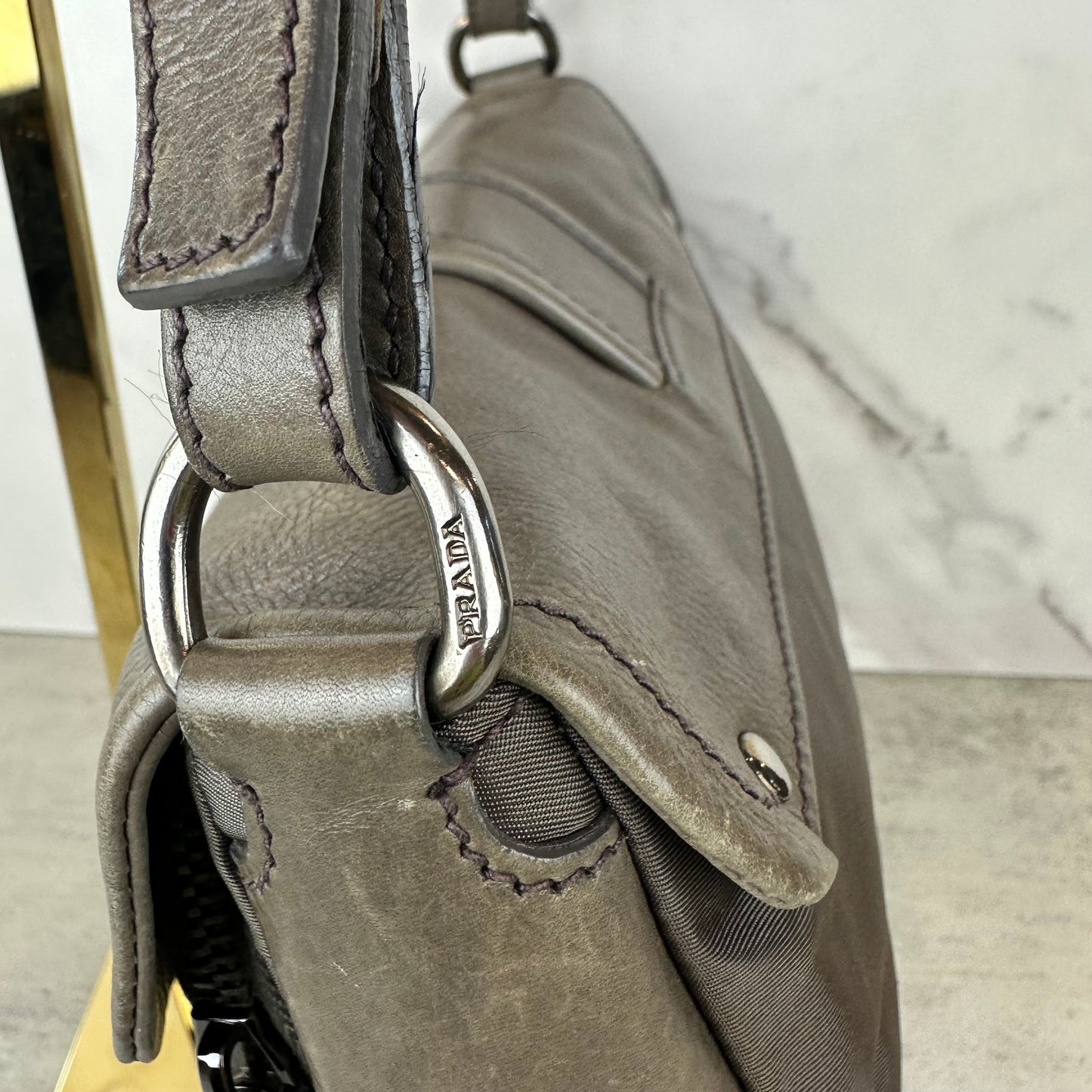 Prada Nylon and Leather Cargo Bag