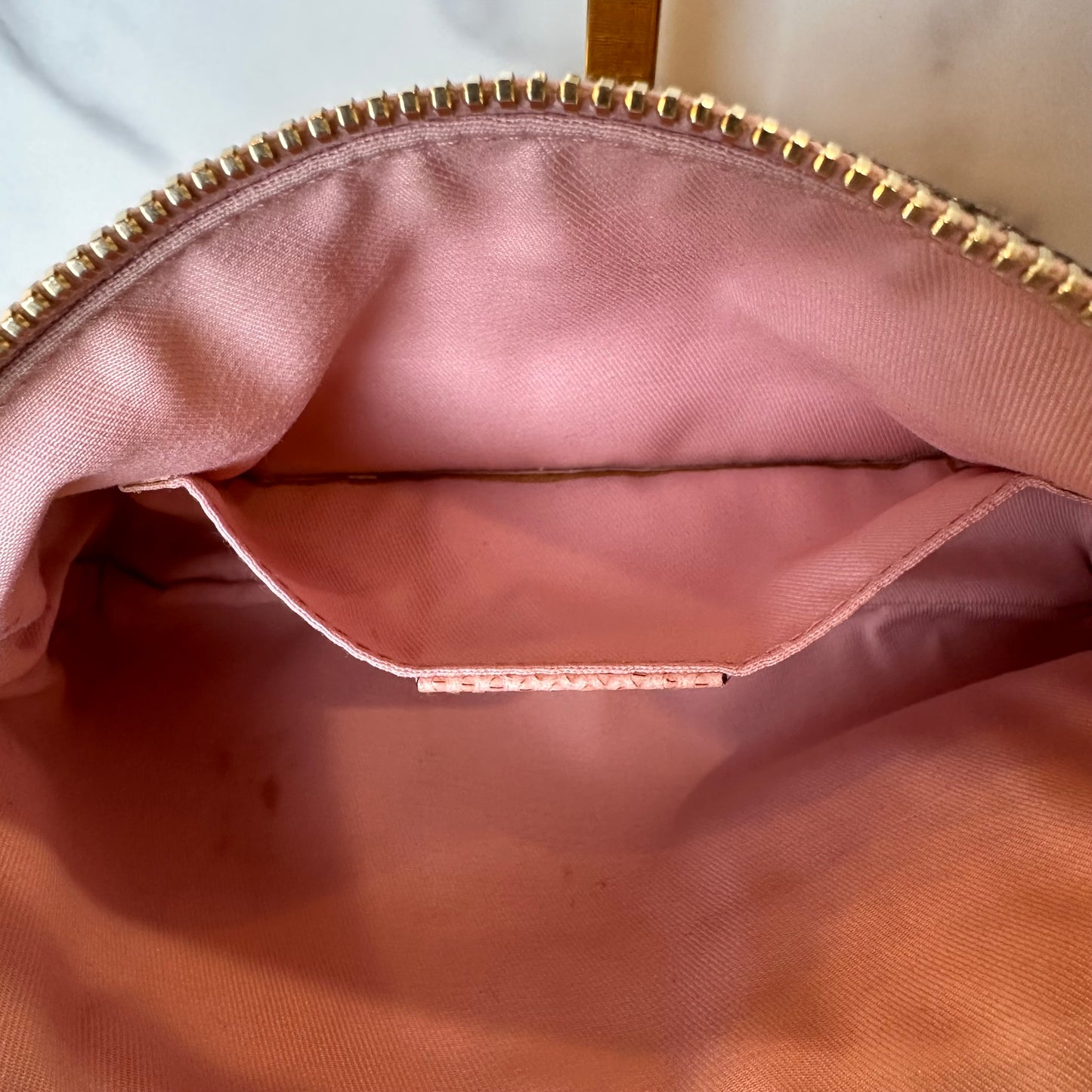 RARE Vintage Gucci Monogram Pochette with Bee Charm