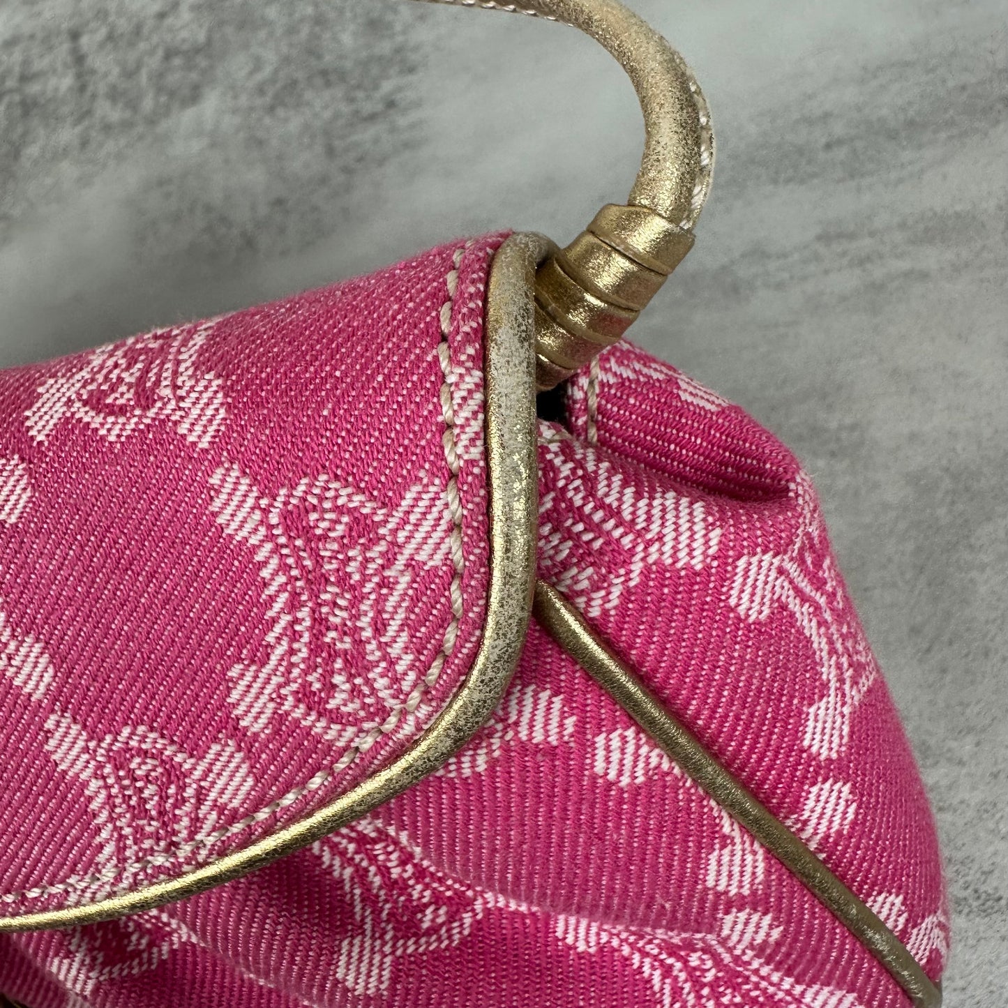 Celine Macadam Pink Denim Pochette