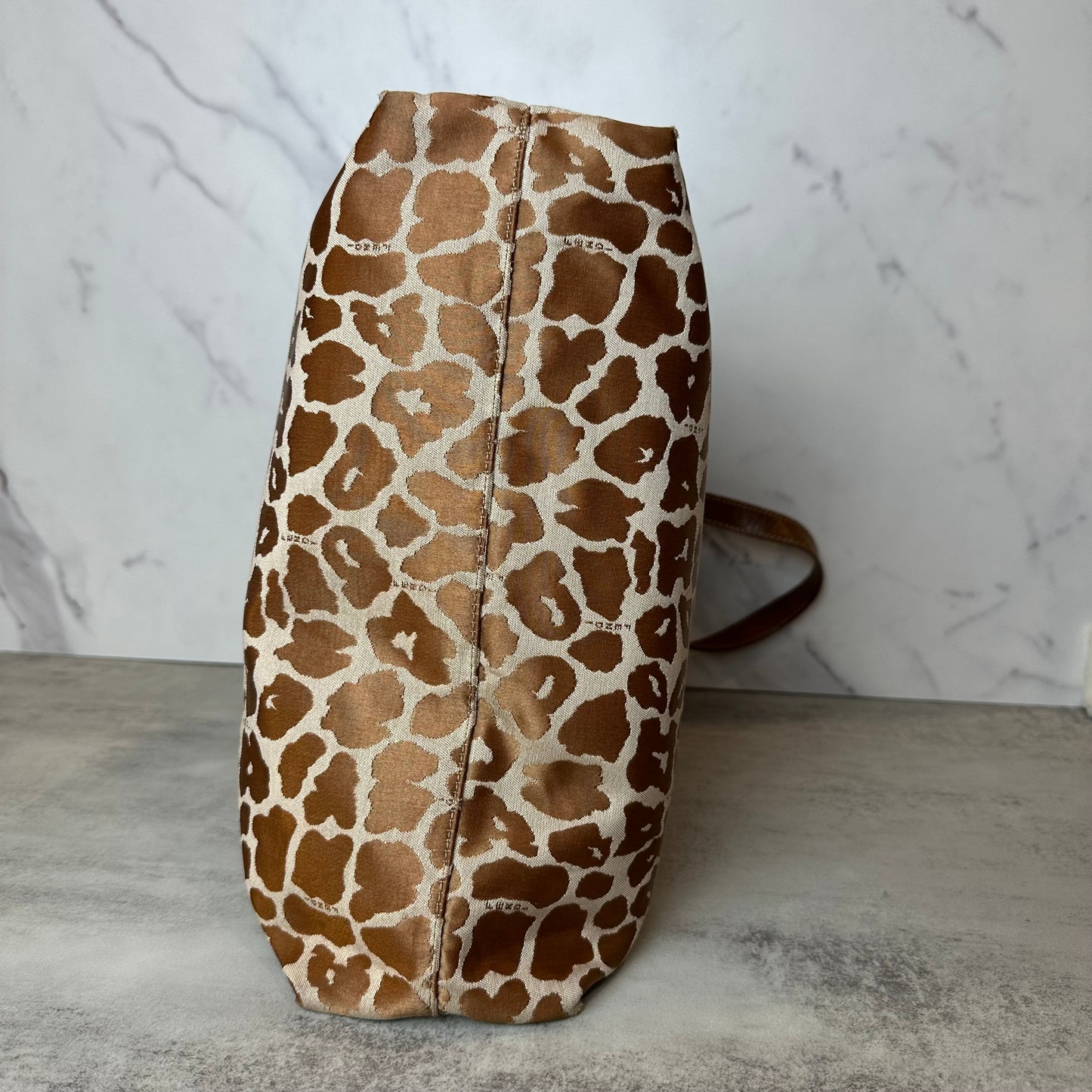 Fendi Leopard Jacquard Shopper Tote