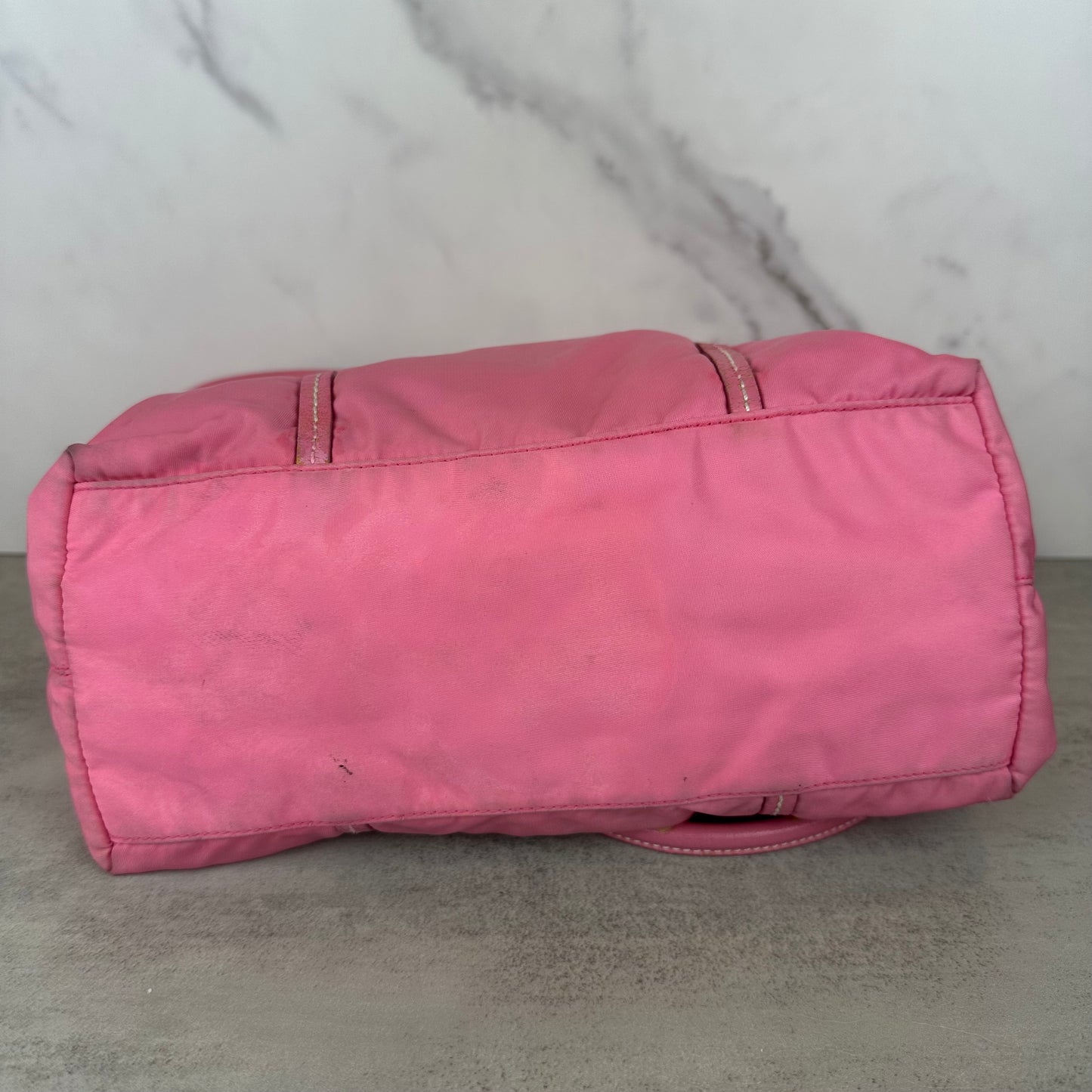 Prada Pink Nylon & Leather Tote