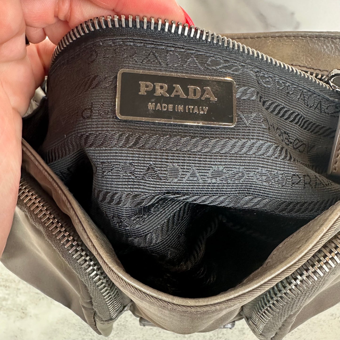 Prada Nylon and Leather Cargo Bag