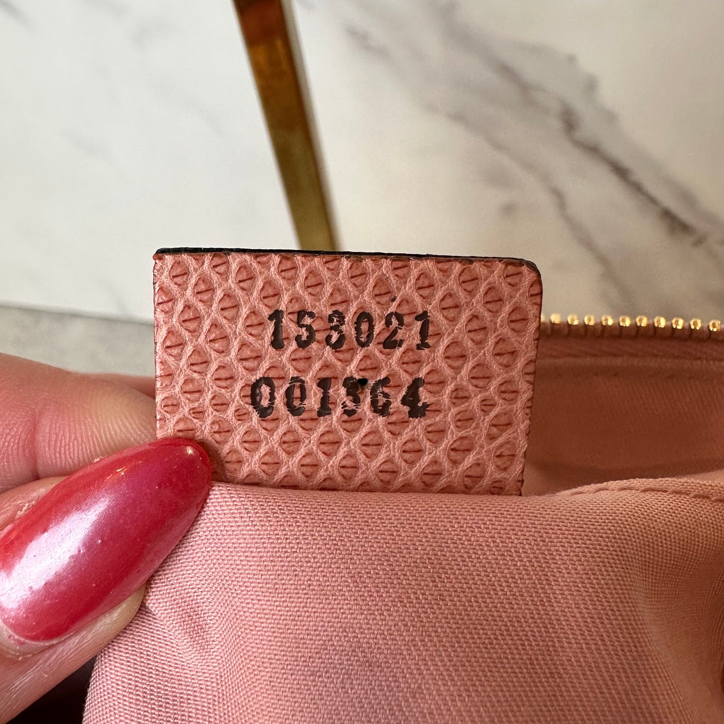 RARE Vintage Gucci Monogram Pochette with Bee Charm