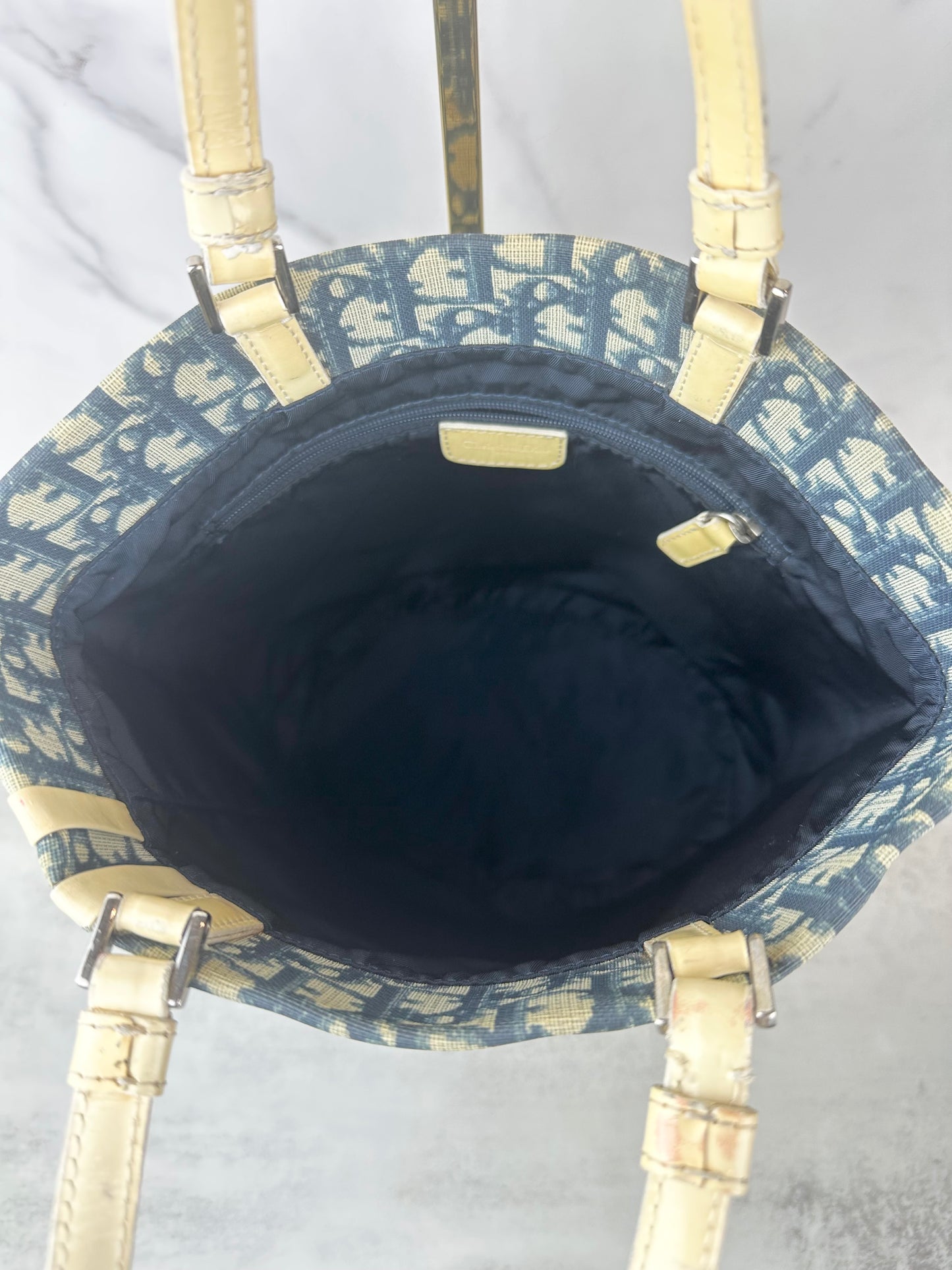 Christian Dior Navy Blue Tote Bag