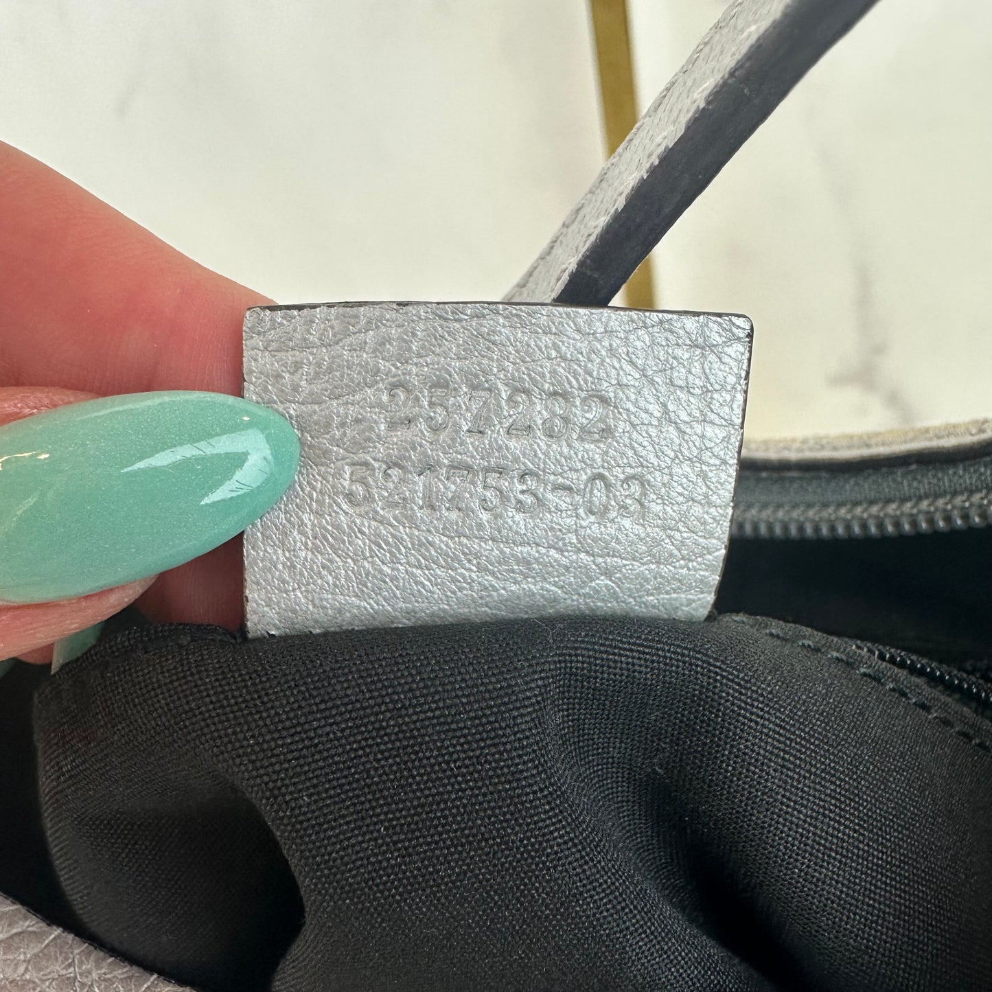 Vintage Gucci Metallic Silver GG Hobo Bag