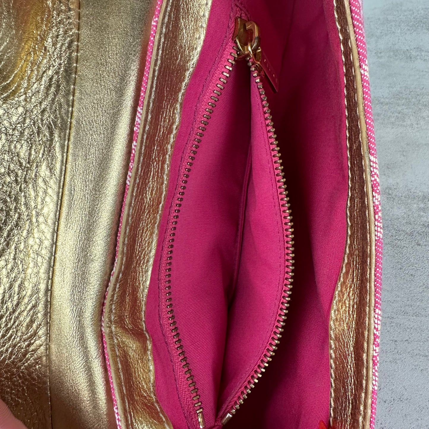 Celine Macadam Pink Denim Pochette