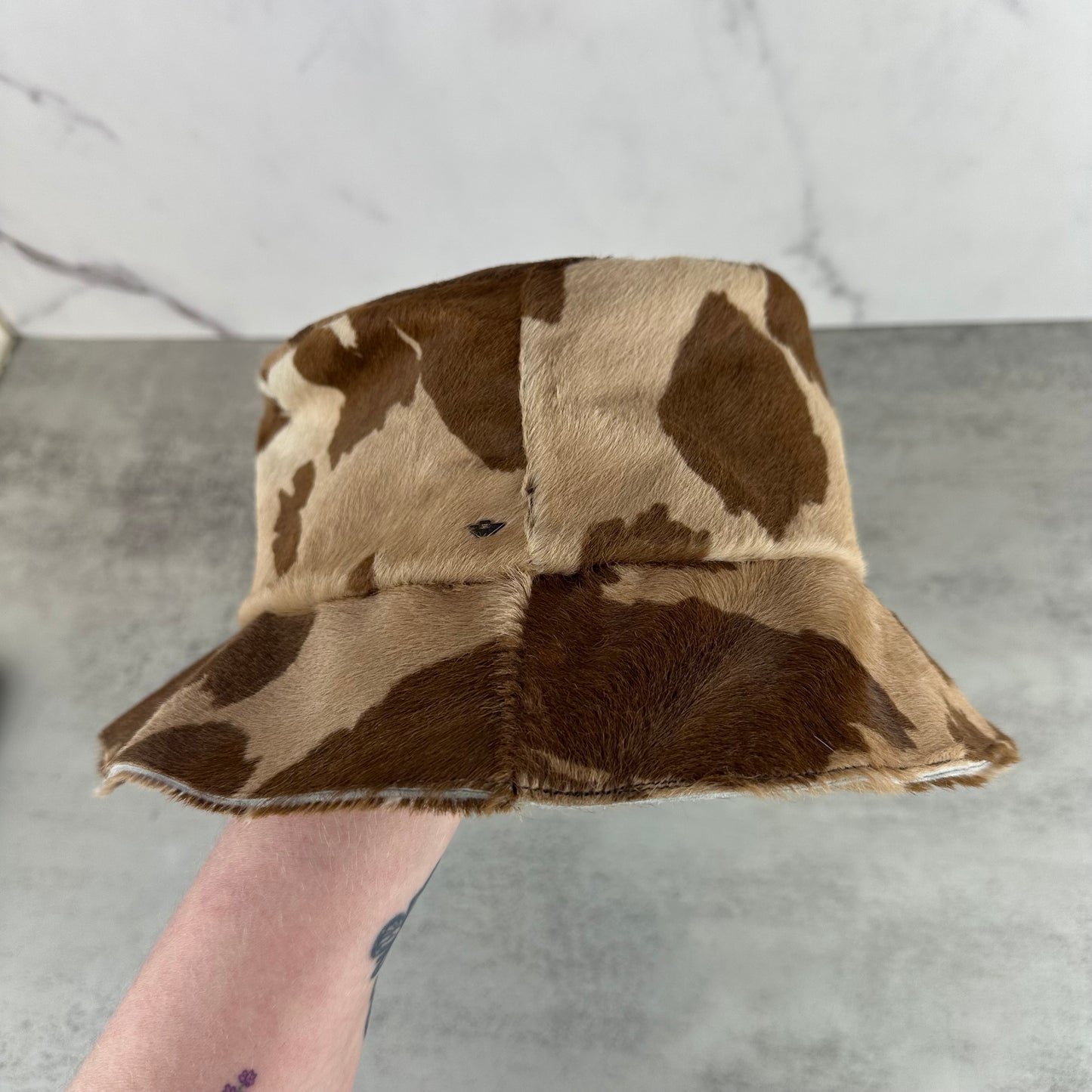 Bottega Veneta Calf Hair Bucket Hat