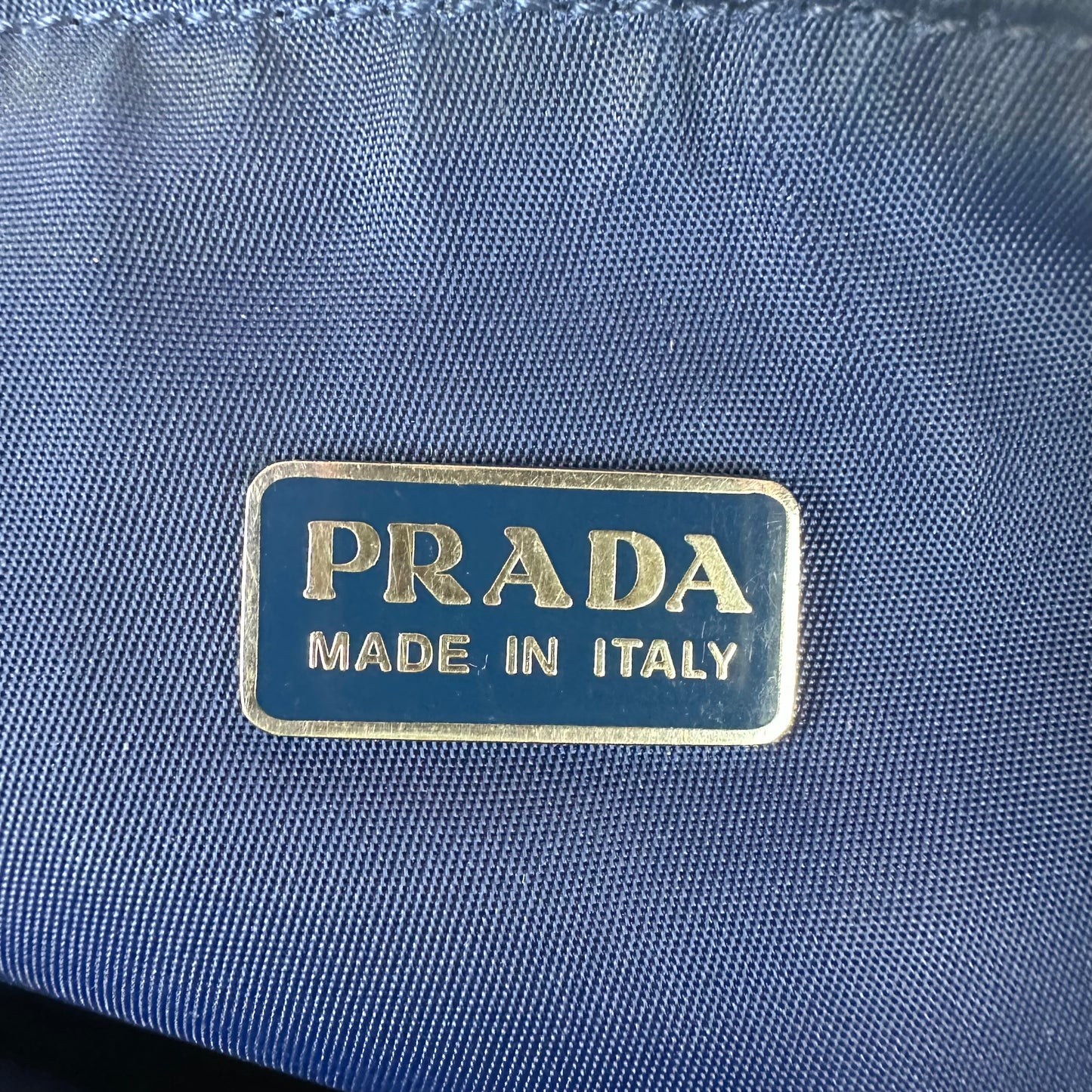 Blue Prada Nylon Pochette