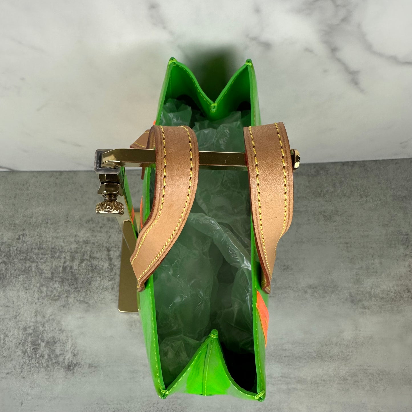 Louis Vuitton Green Vernis Reade PM Limited Edition Robert Wilson