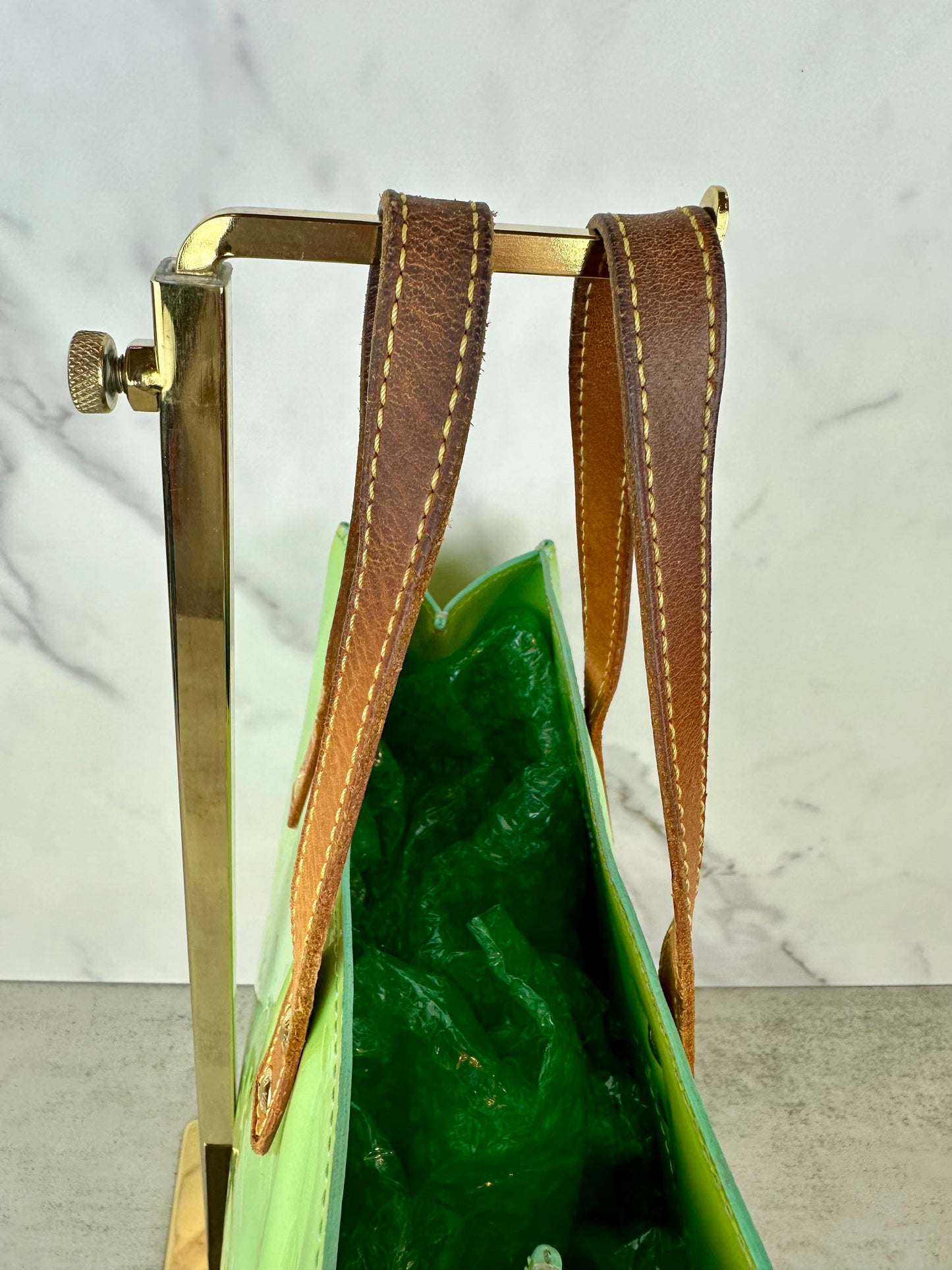 Louis Vuitton Green Vernis Reade PM
