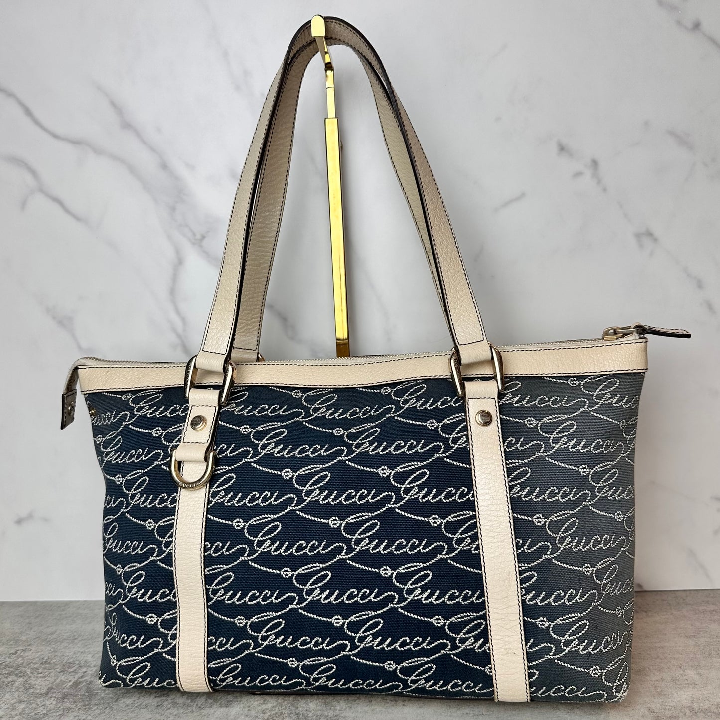 Gucci Nautical Print Abbey D- Ring Shoulder Bag