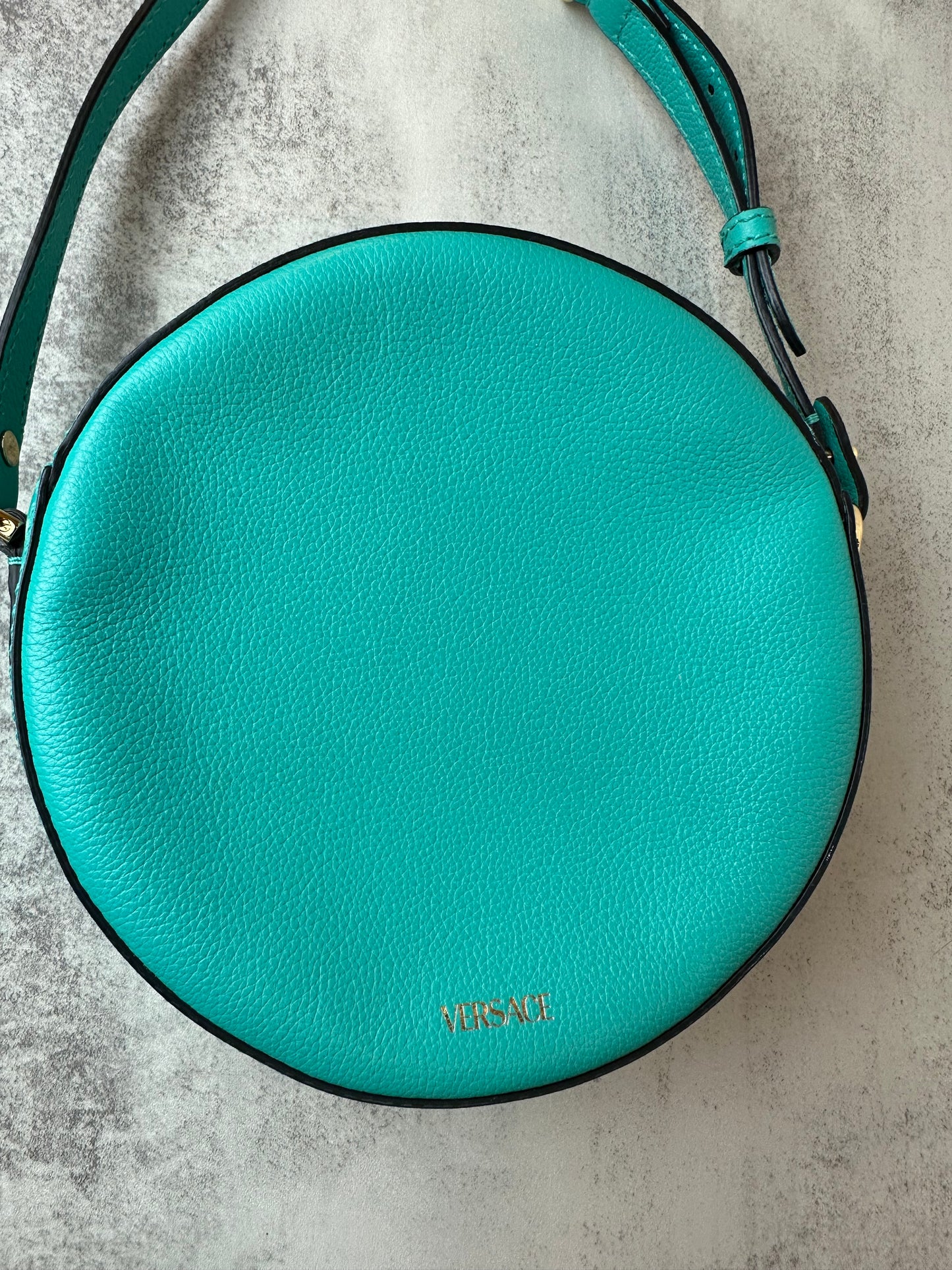 Versace Disco Medusa Head Leather Crossbody Bag