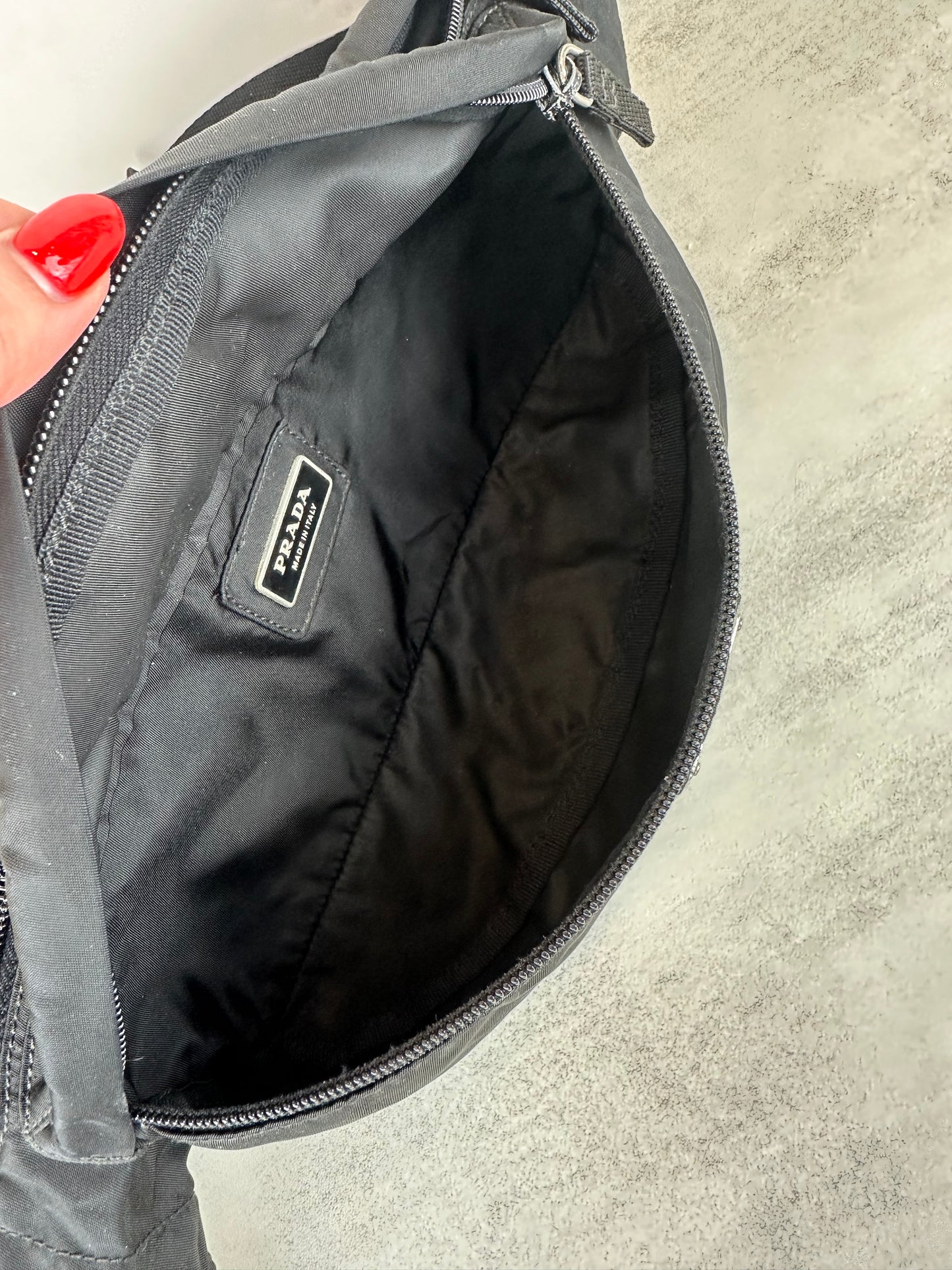 Prada Black Nylon Belt Bag
