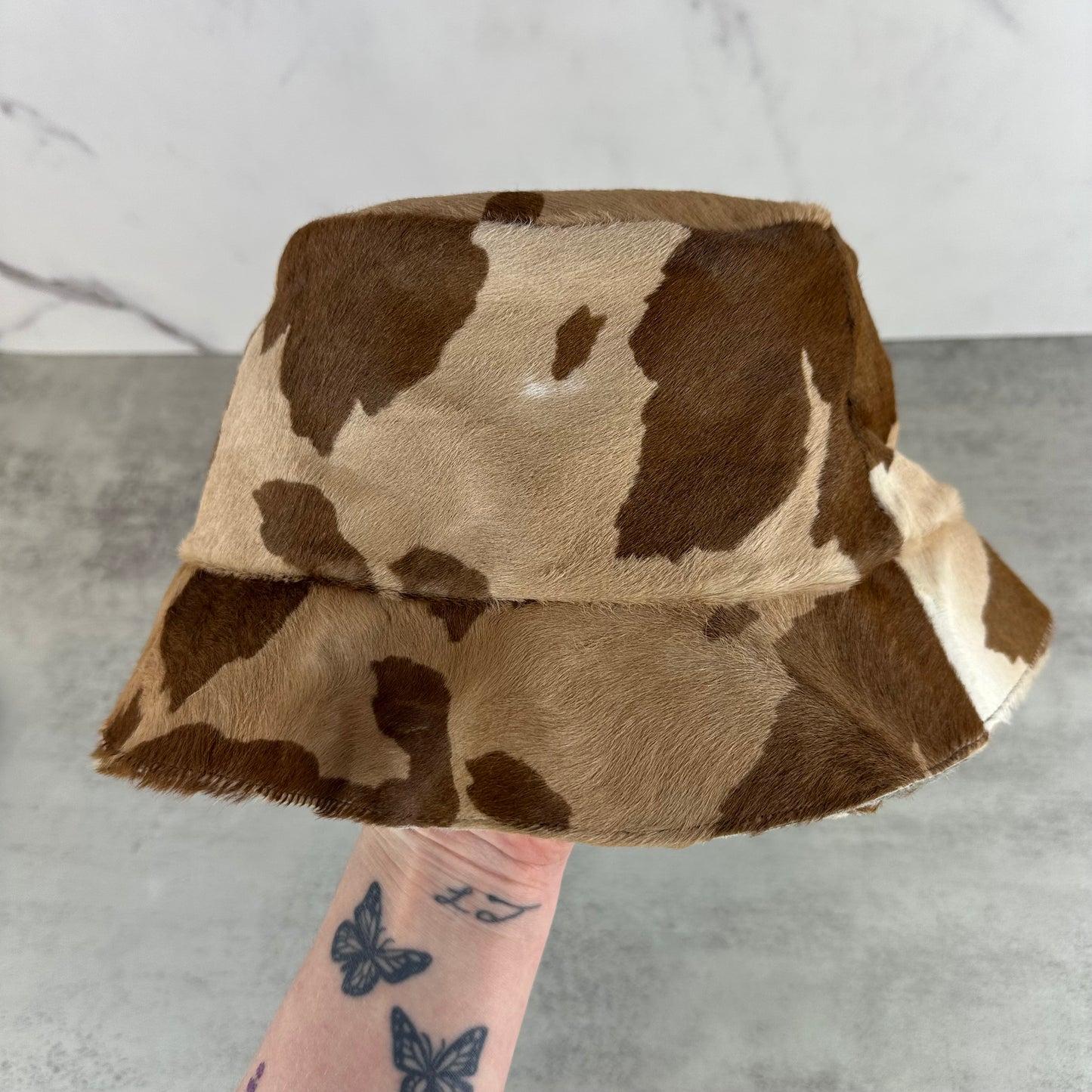 Bottega Veneta Calf Hair Bucket Hat