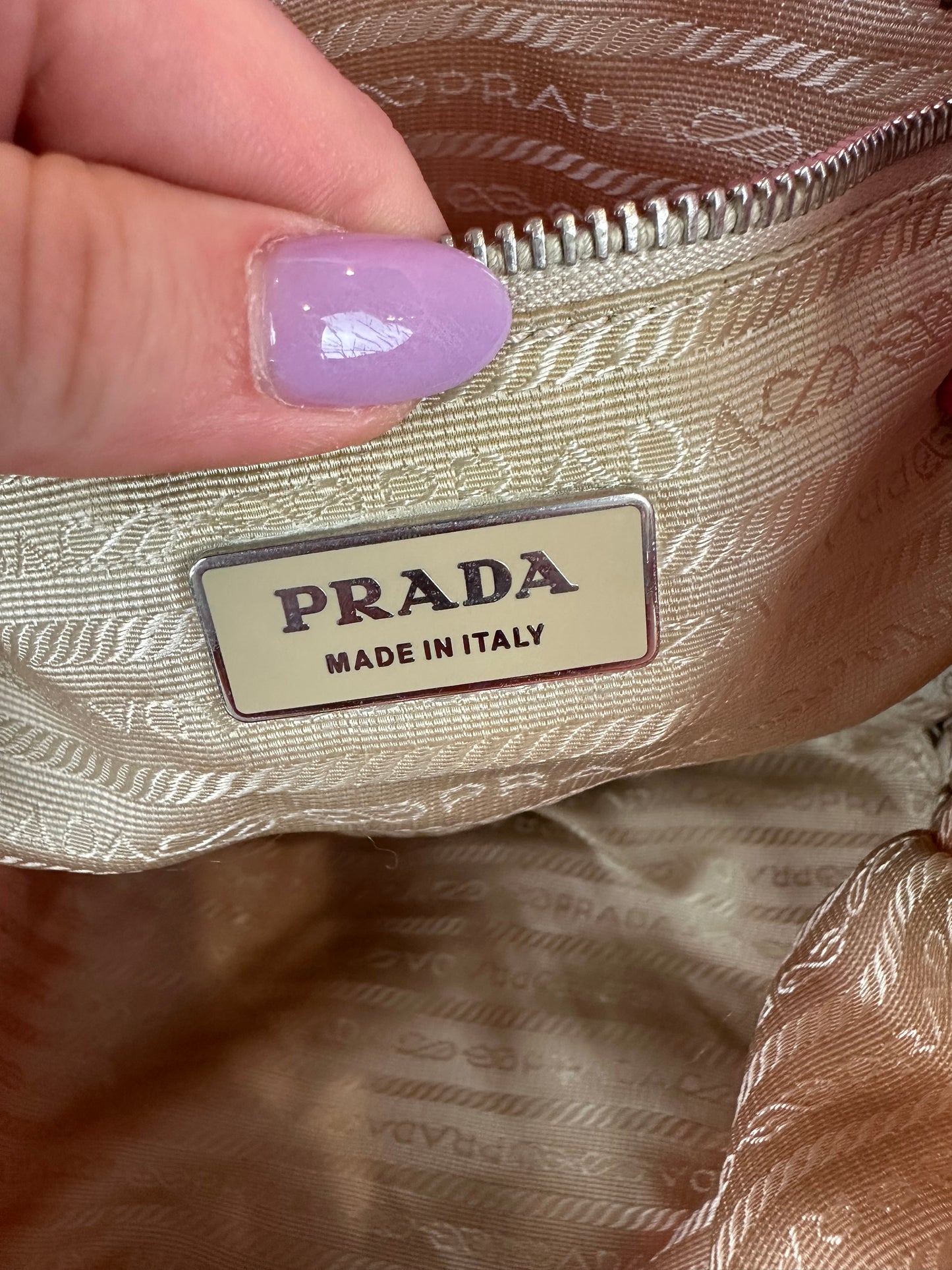 Prada Pink Nylon & Leather Tote