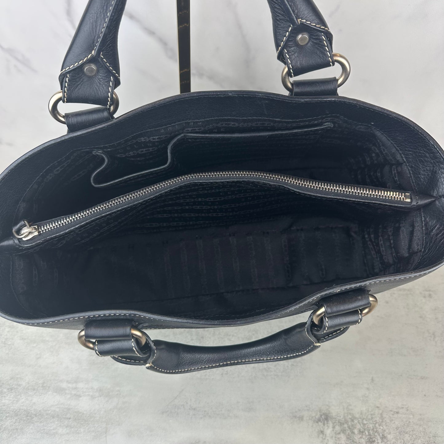 Celine Black Leather Boogie Bag