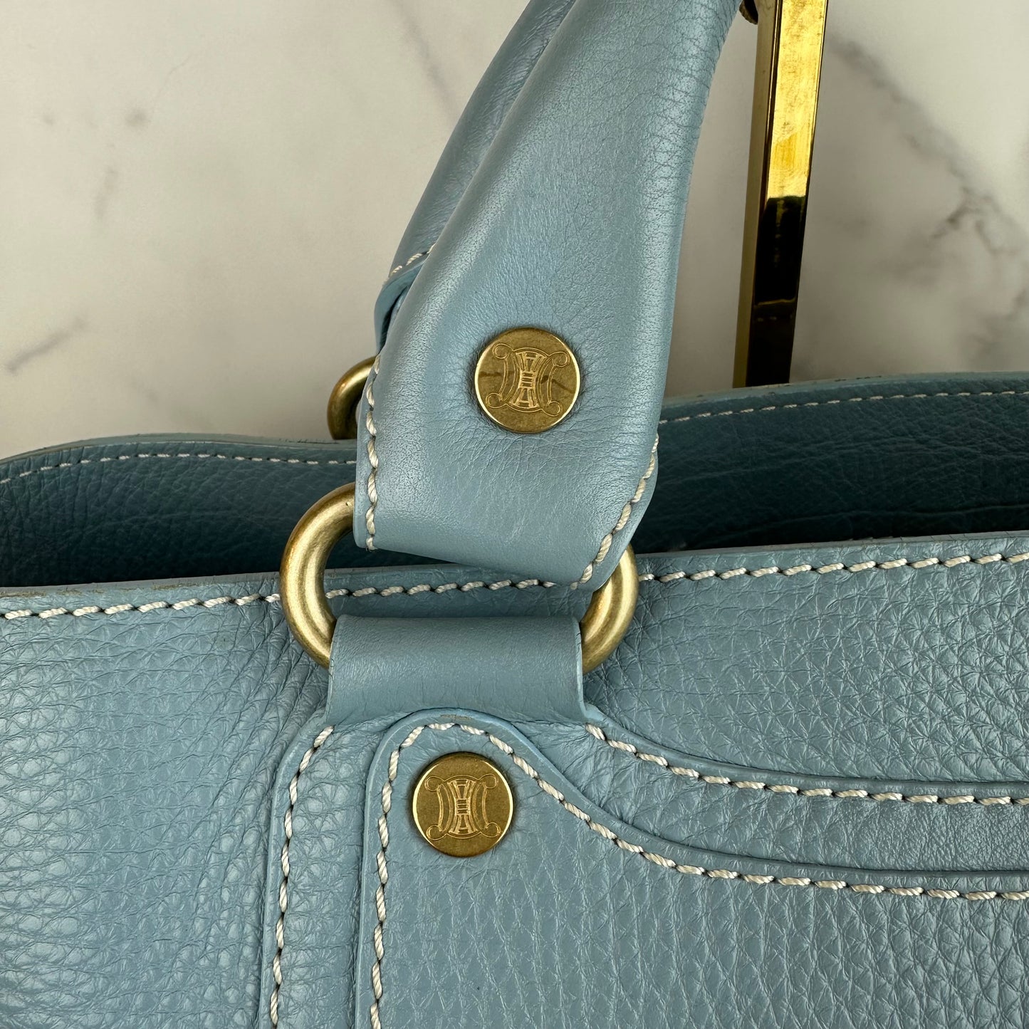 Celine Blue Leather Boogie Bag