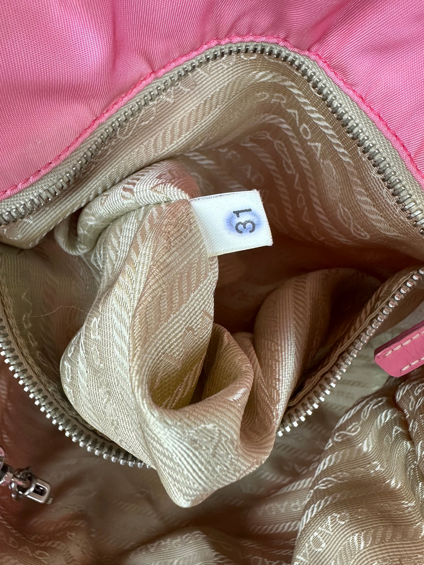 Prada Pink Nylon & Leather Tote