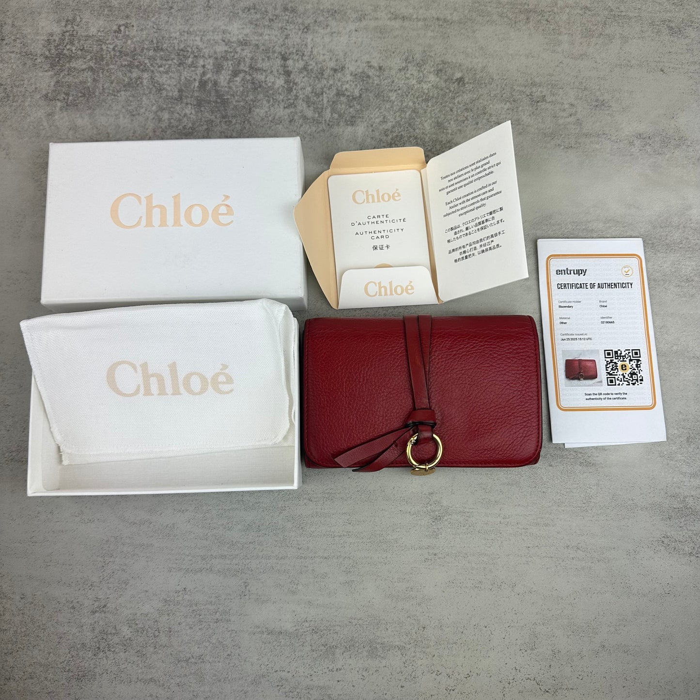 Chloe Calfskin Alphabet Compact Wallet