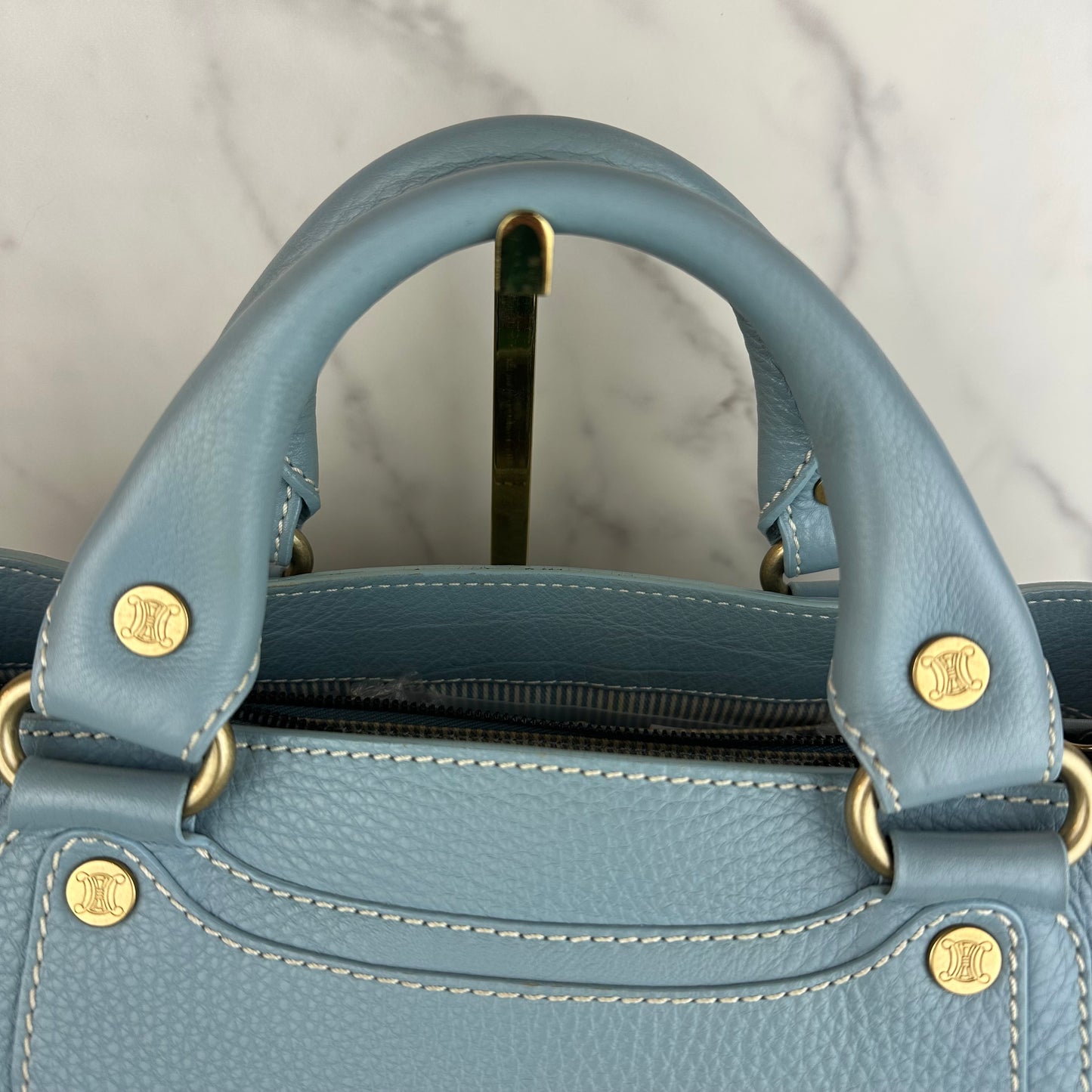Celine Blue Leather Boogie Bag