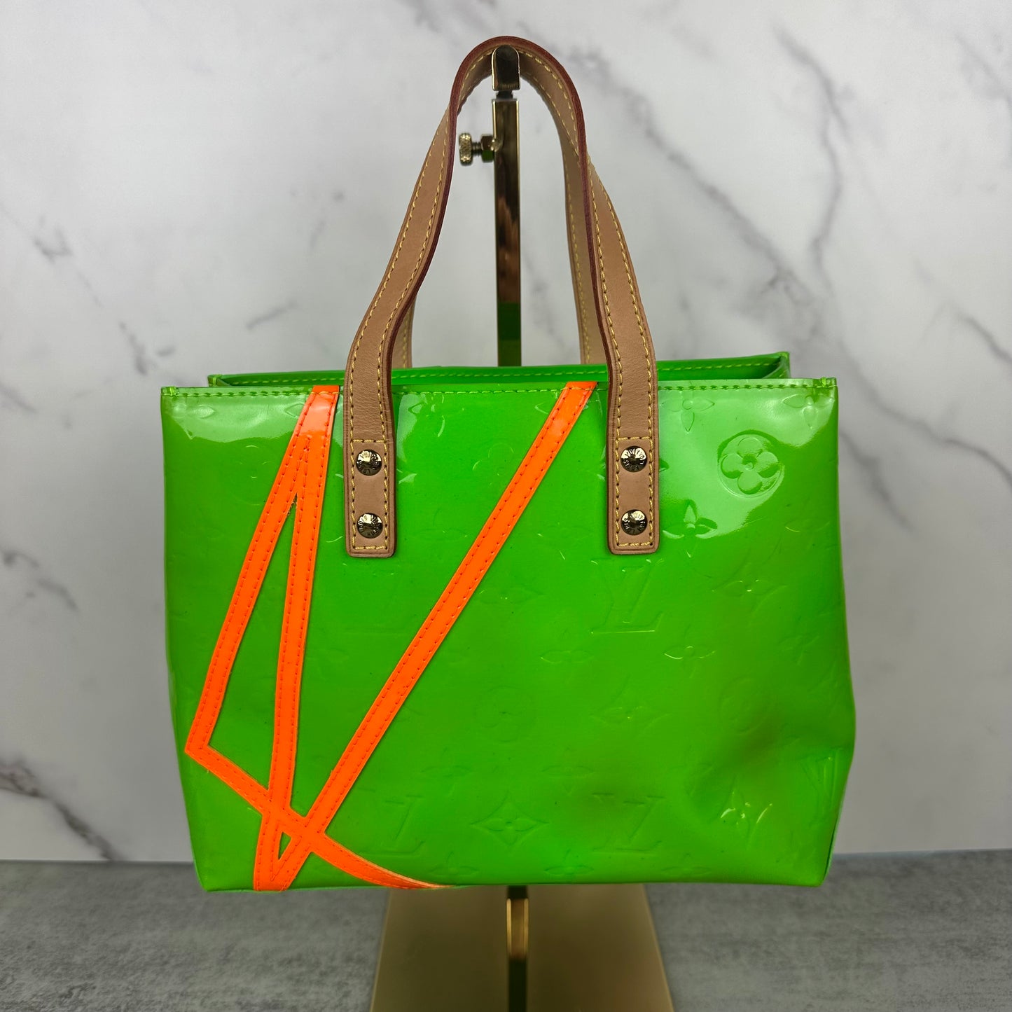 Louis Vuitton Green Vernis Reade PM Limited Edition Robert Wilson