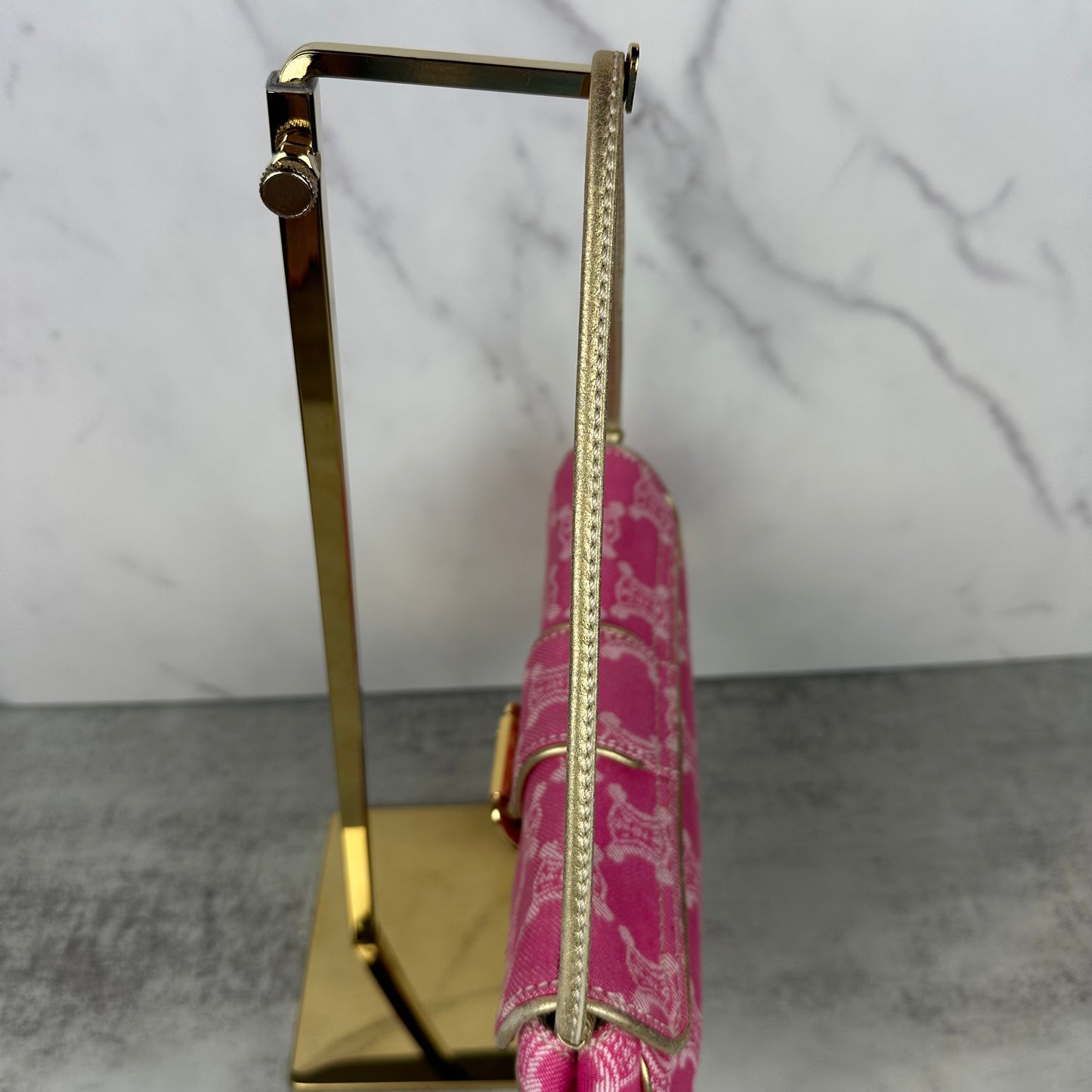 Celine Macadam Pink Denim Pochette