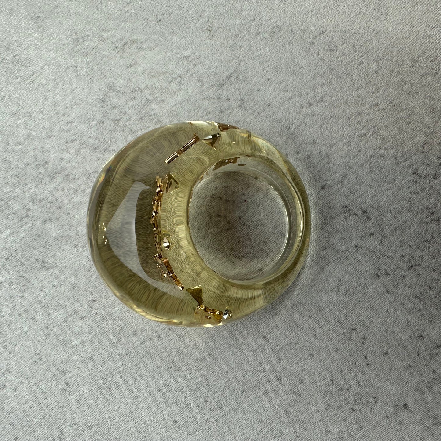 Louis Vuitton Resin Inclusion Dome Ring Size 5