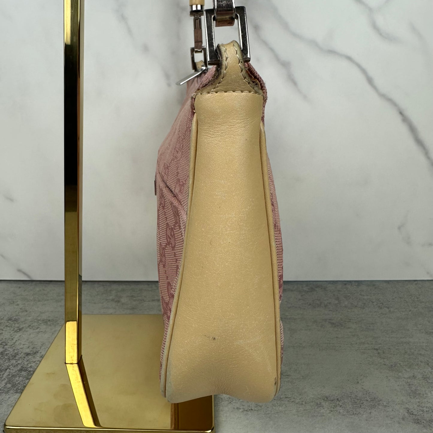 Gucci Pink Bamboo Handle Pochette