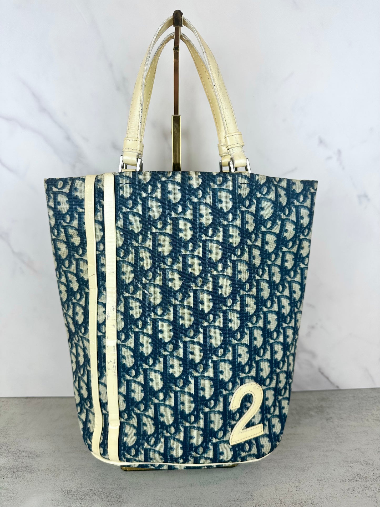 Christian Dior Navy Blue Tote Bag