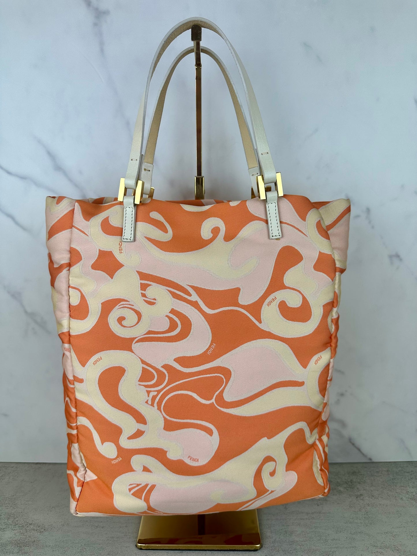 Fendi Orange Swirl Tote