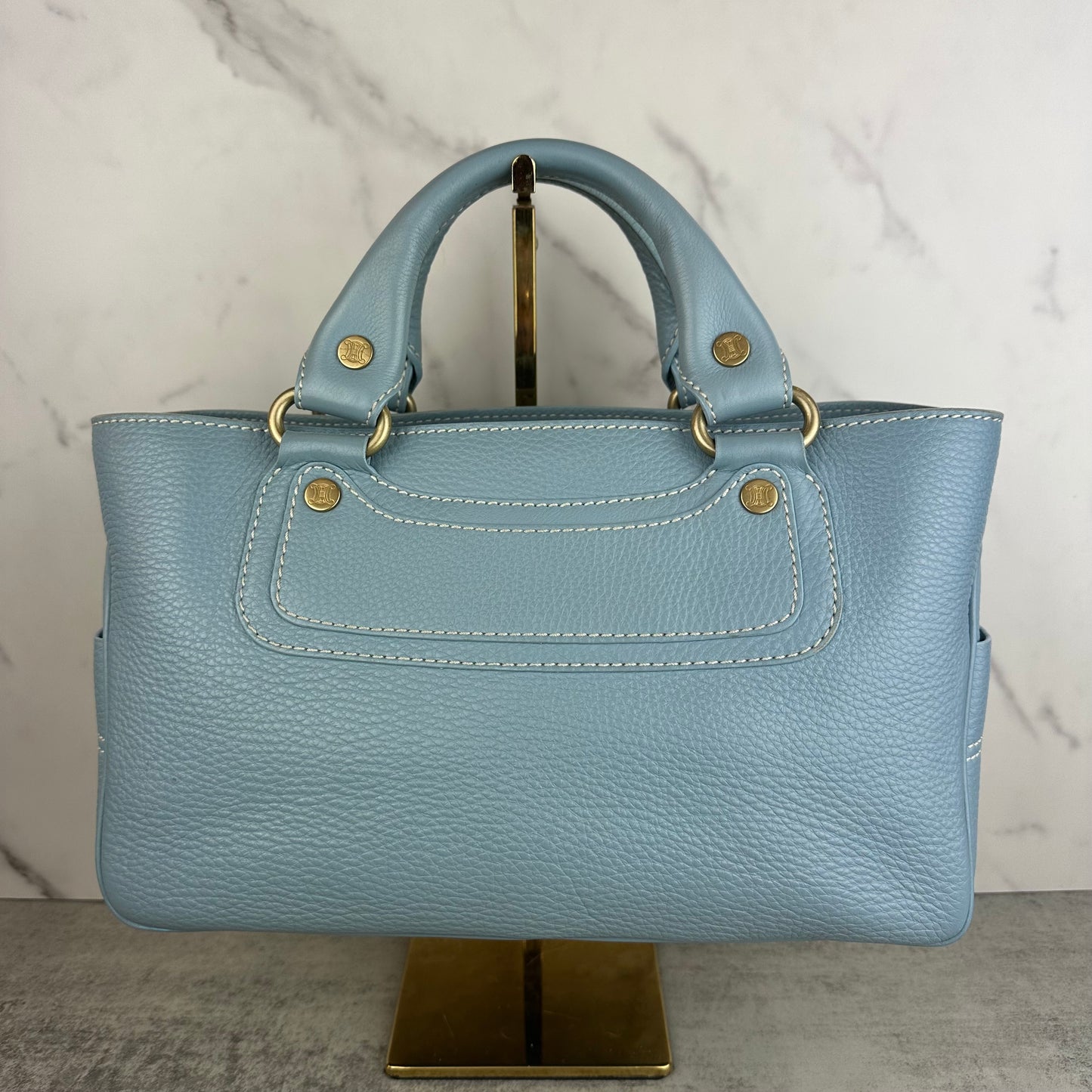 Celine Blue Leather Boogie Bag