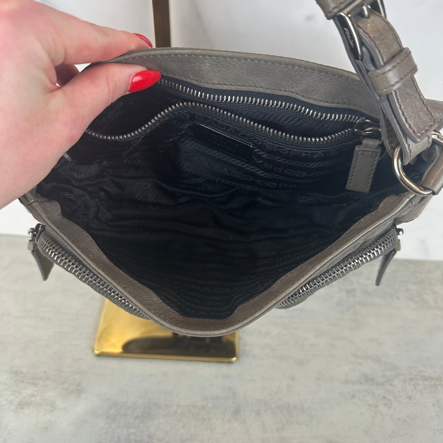 Prada Nylon and Leather Cargo Bag