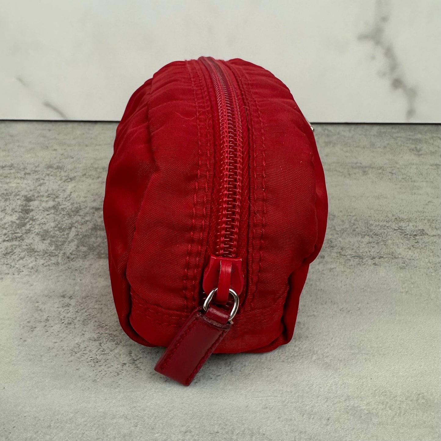 Prada Red Nylon Pouch