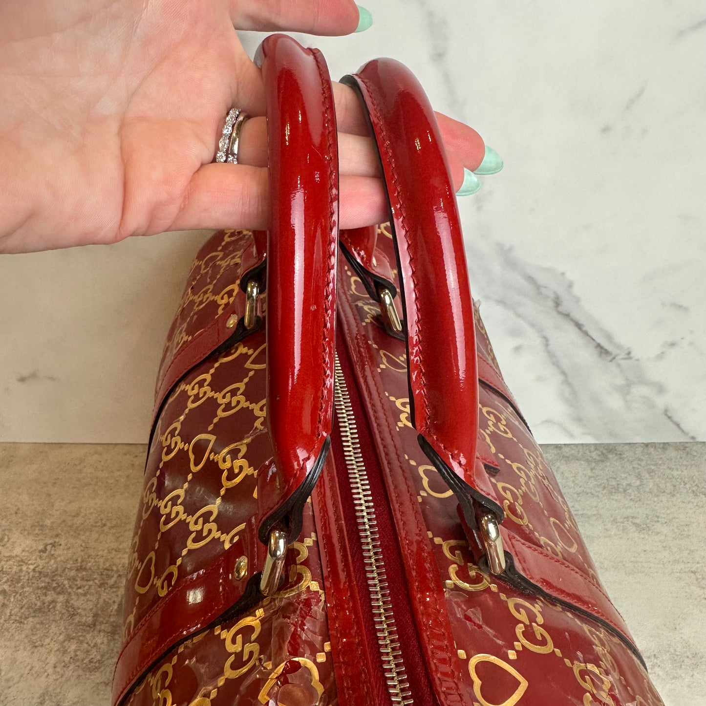 Gucci GG Valentine Medium Joy Boston Bag