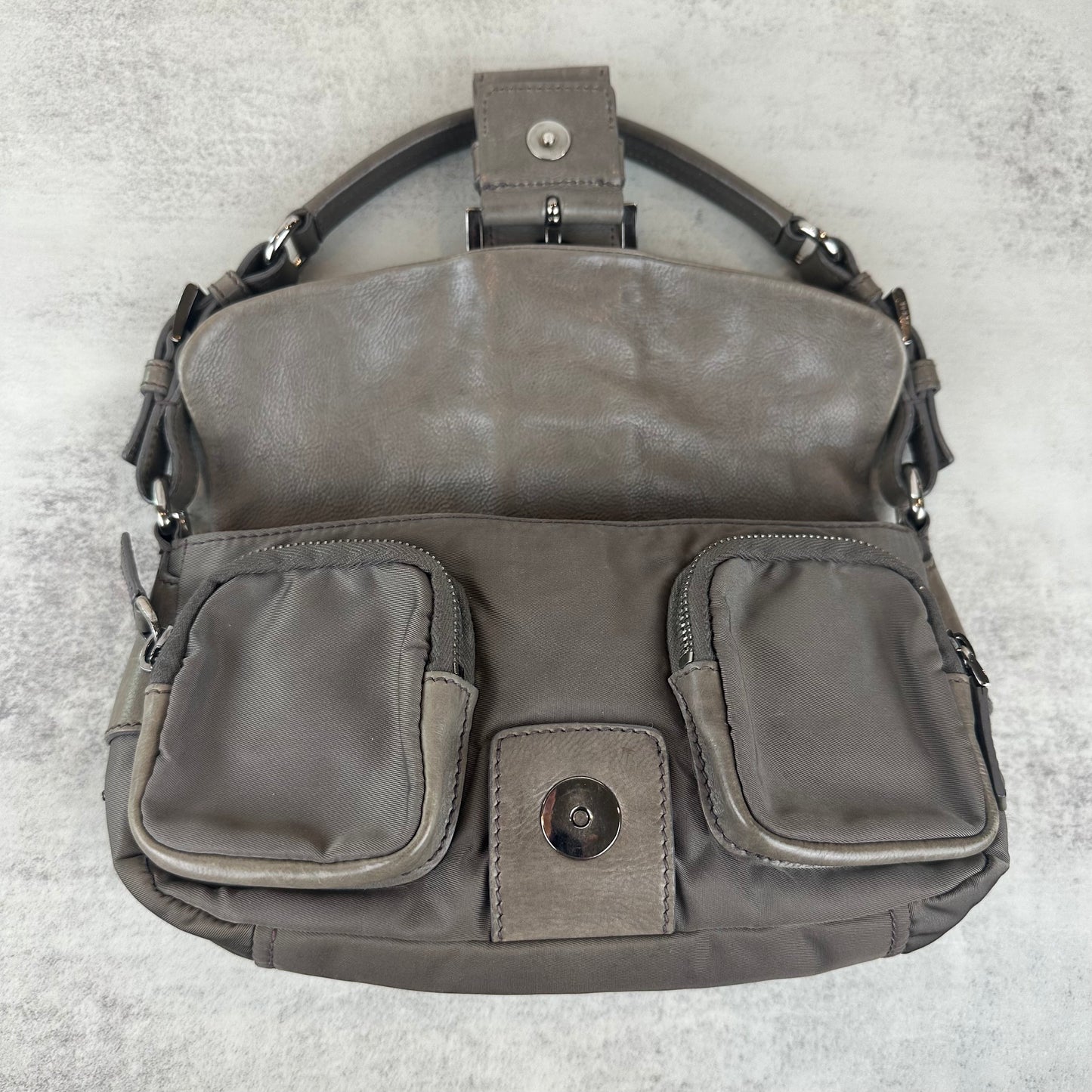 Prada Nylon and Leather Cargo Bag