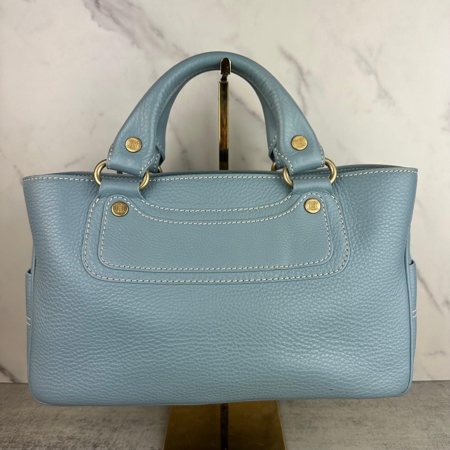 Celine Blue Leather Boogie Bag