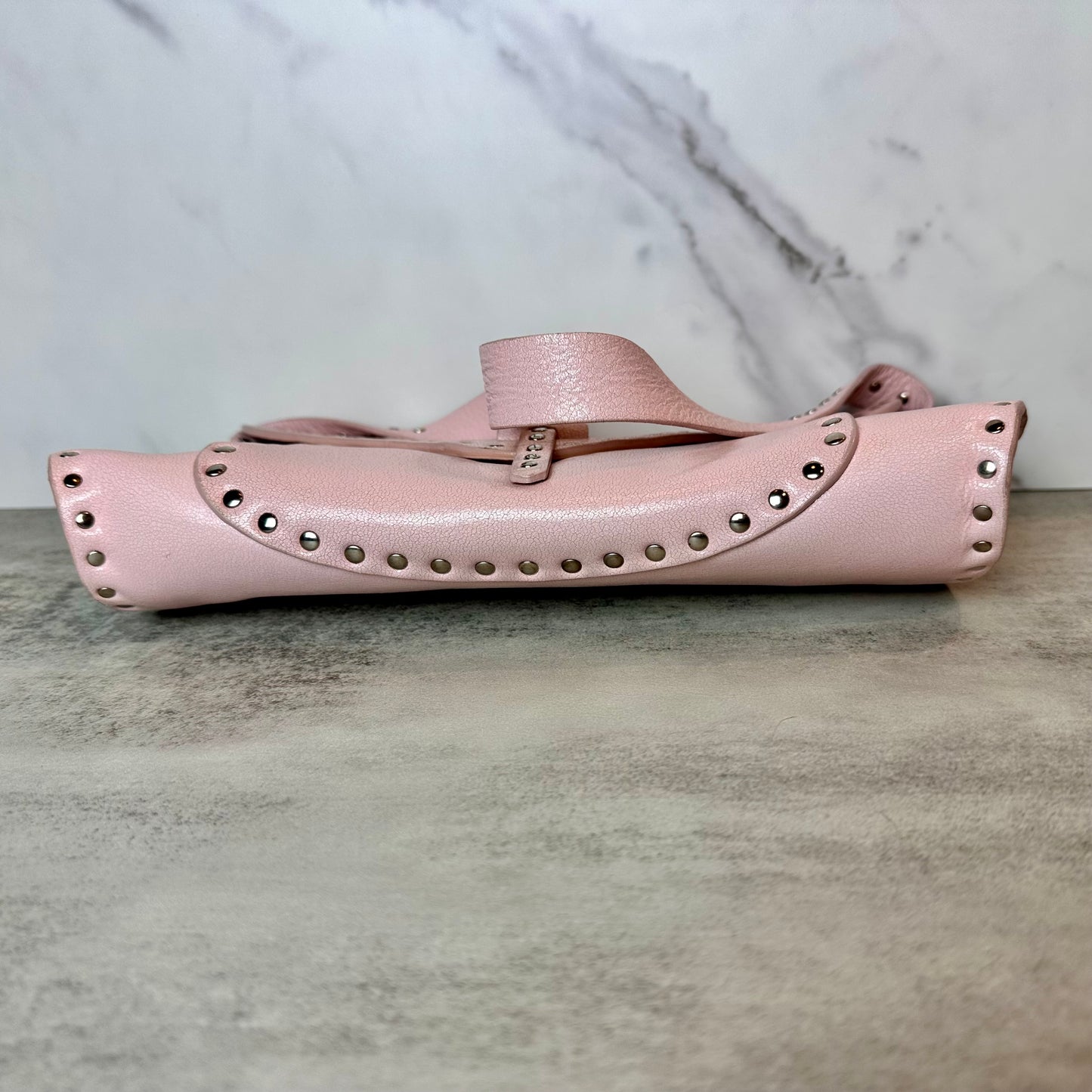 Vintage Celine Pebbled Leather Shoulder Bag