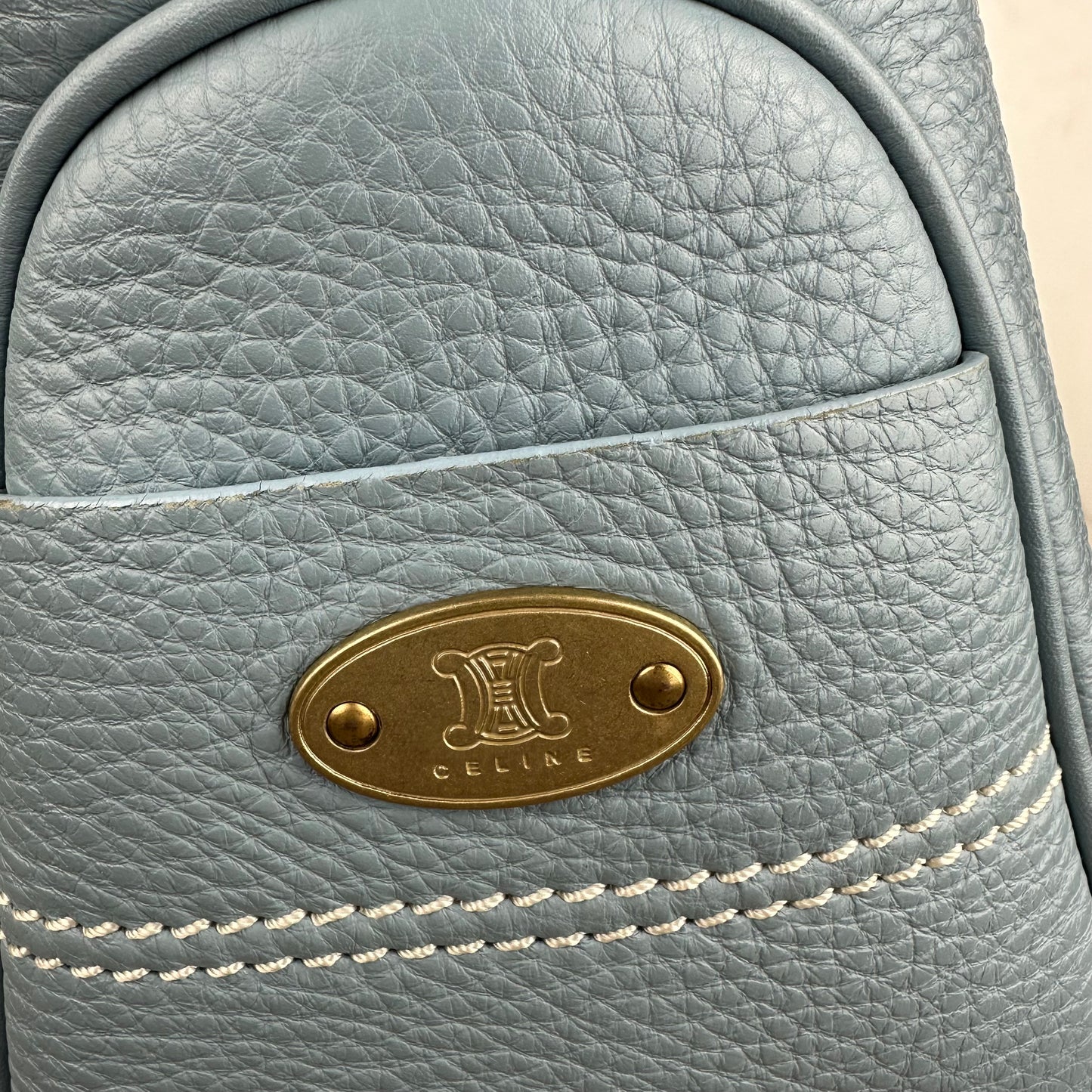 Celine Blue Leather Boogie Bag